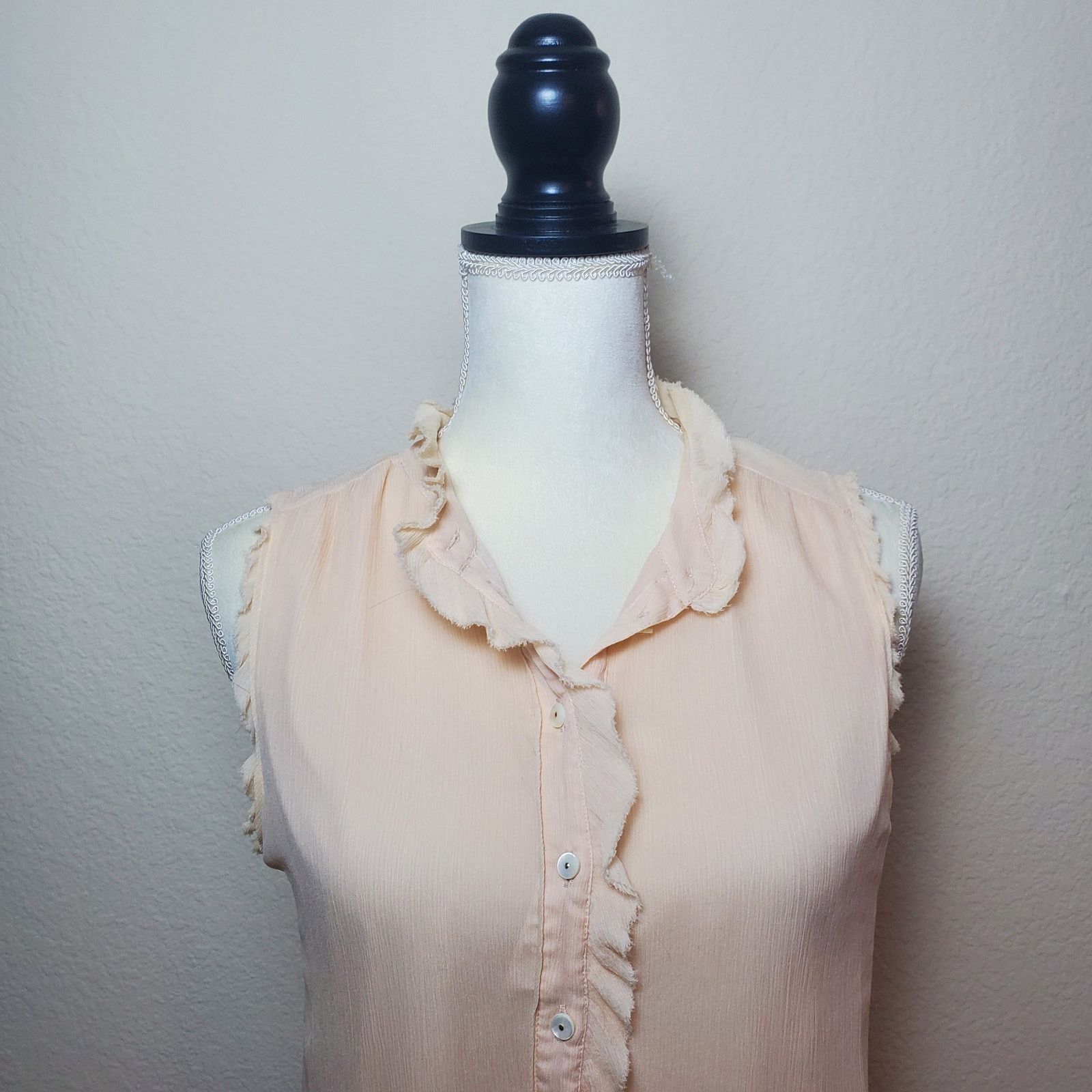 J.Crew J. Crew Natasha Pink Chiffon Blouse 6 Size S / US 4 / IT 40 - 5 Thumbnail