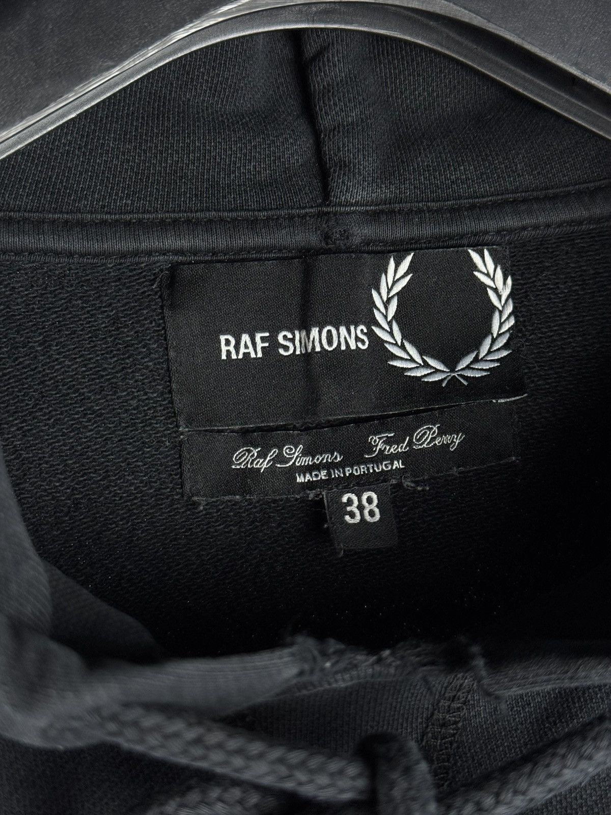 Fred Perry × Raf Simons Raf Simons x Freed Perry SS18 Tape Detali Black Hoodie Size US M / EU 48-50 / 2 - 4 Thumbnail