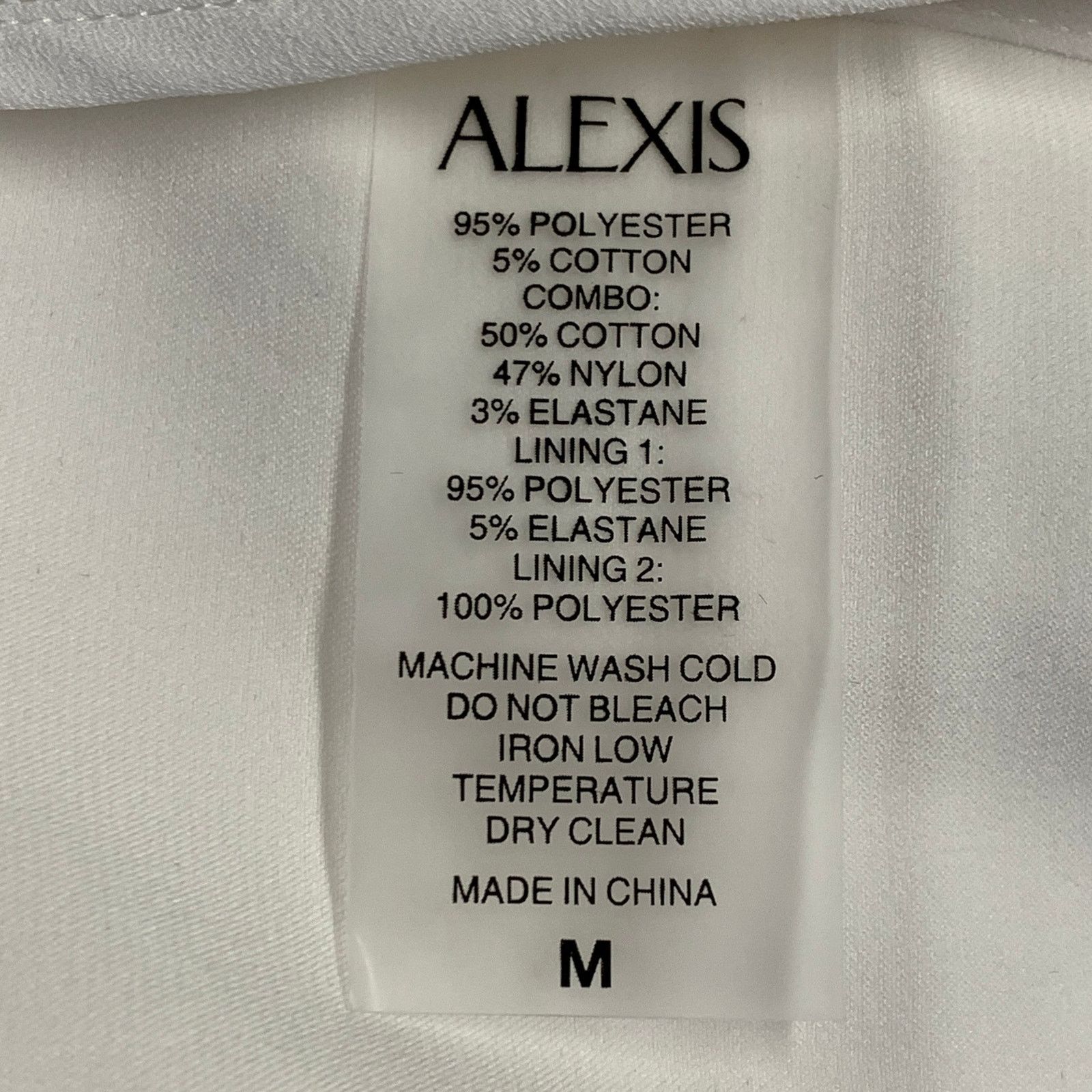 ALEXIS ALEXIS M Cream Polyester Cotton Lace Notch Lapel Pantsuit Size M / US 6-8 / IT 42-44 - 8 Thumbnail
