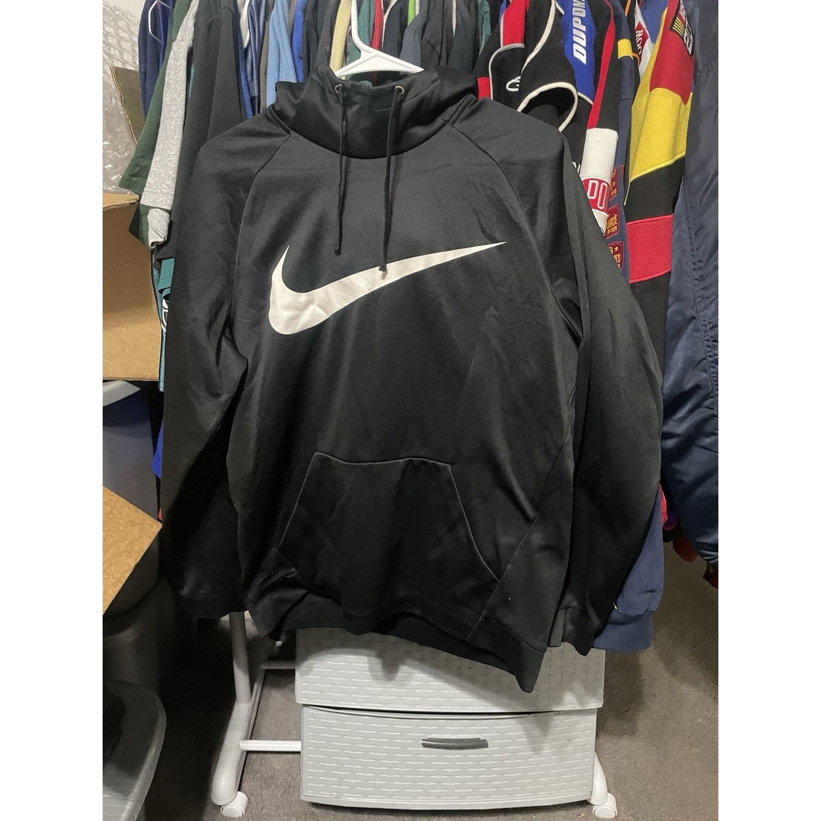 Nike Size M-Nike Dri Fit Men's Hoodie Global Sweatshirt Black 126 Size US M / EU 48-50 / 2 - 1 Thumbnail