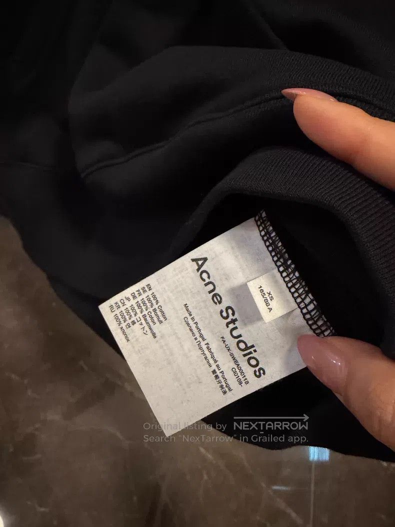 Acne Studios Acne Studios Black smiley hooded sweatshirt unisex Size US XS / EU 42 / 0 - 3 Thumbnail