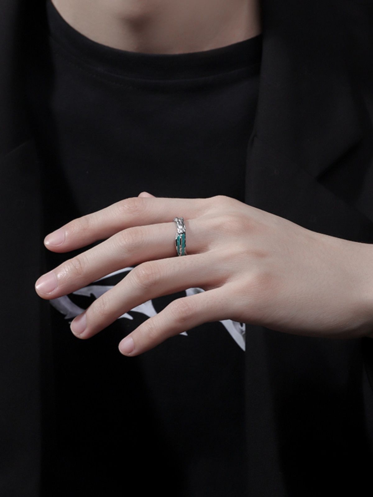 Jewelry Matchless Jewelry Rings Open Size Chrome Ring (Size 7-13) Size ONE SIZE - 1 Thumbnail