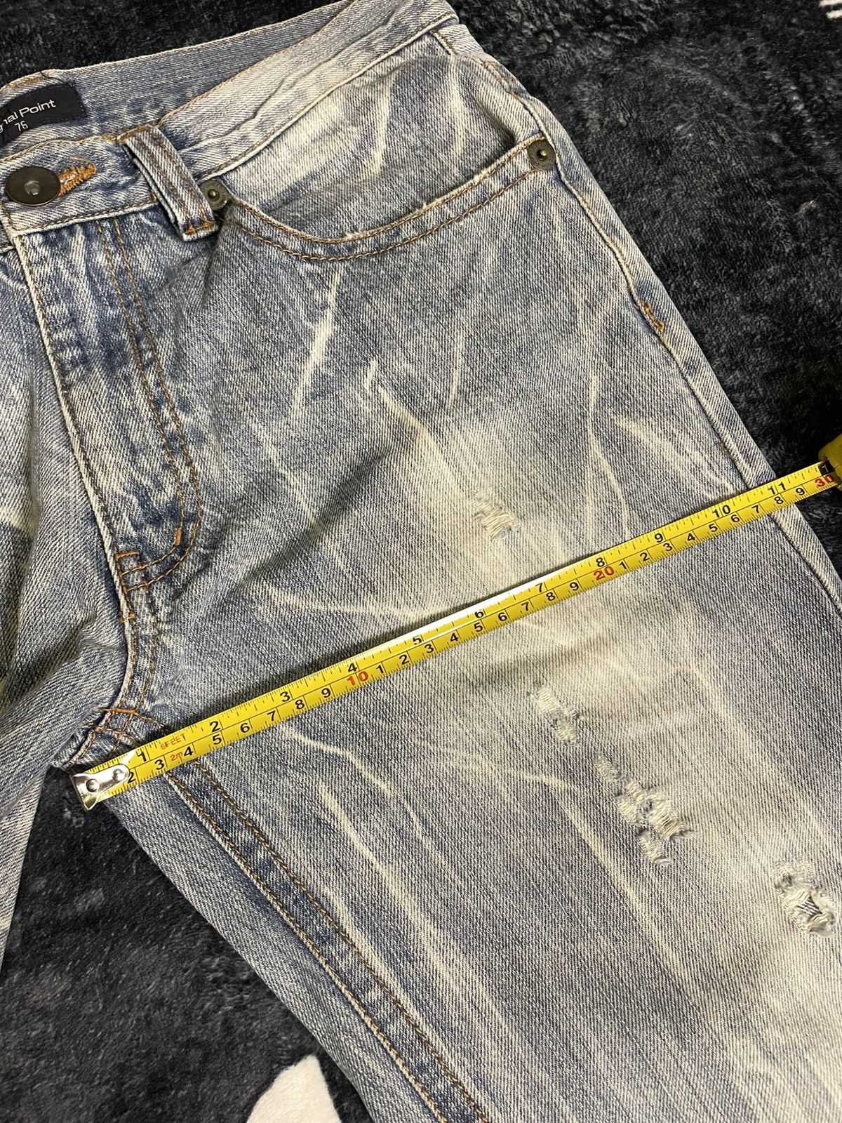 Japanese Brand Signal Point Twisted Leg Thunder Washed Denim Size US 30 / EU 46 - 15 Thumbnail