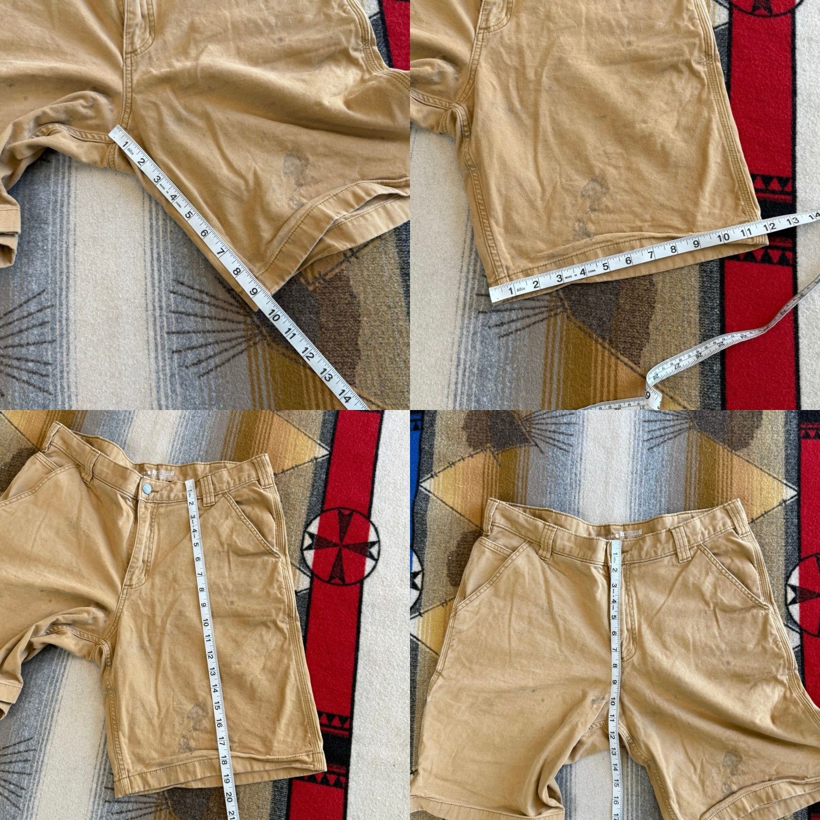Carhartt VINTAGE Carhartt Carpenter Shorts Men 36 Brown 9” Inseam Workwear Weathered 90s Grunge Outdoors Casual Distressed Zip Regular Fit Size US 36 / EU 52 - 8 Thumbnail