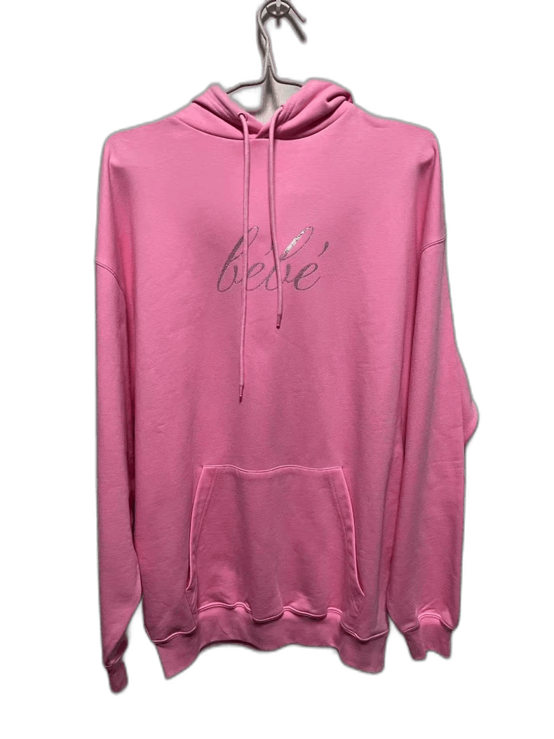 Balenciaga Balenciaga Pink Bebe Hoodie with Rhinestones Size M / US 6-8 / IT 42-44 - 1 Thumbnail