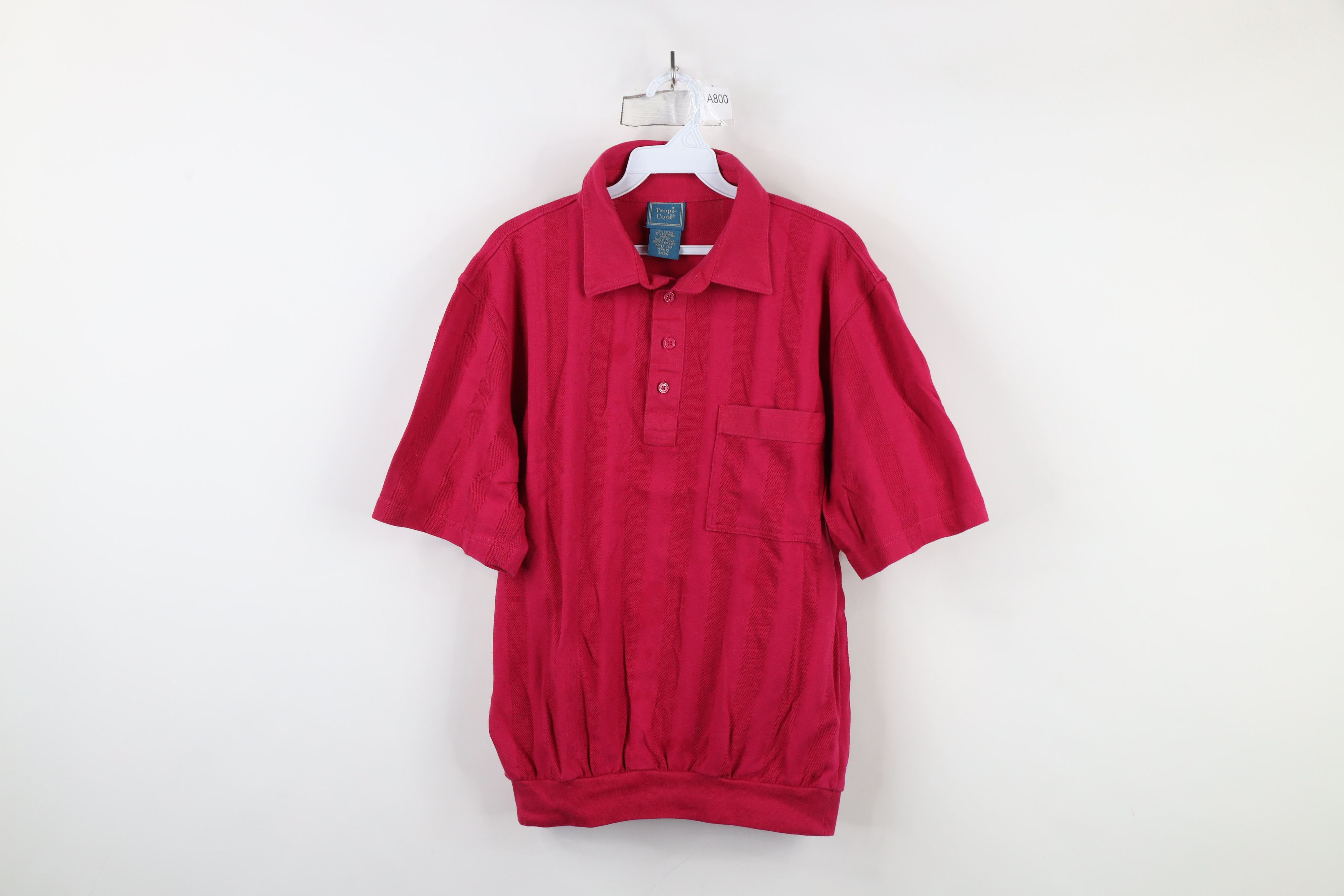 Vintage Vintage 90s Streetwear Striped Mesh Collared Pullover Polo Size US M / EU 48-50 / 2 - 1 Thumbnail