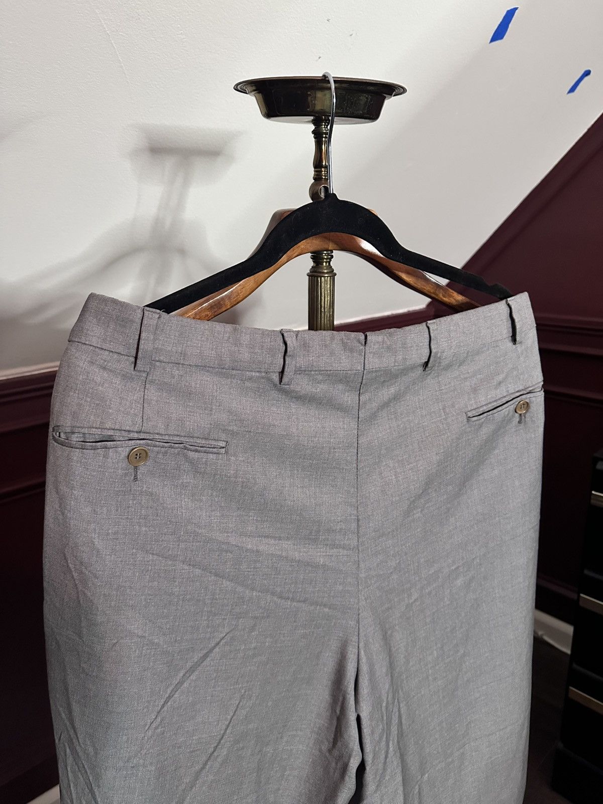 Cifonelli Pure virgin wool gray cuffed dress pants Italy 36 Size US 36 / EU 52 - 6 Thumbnail