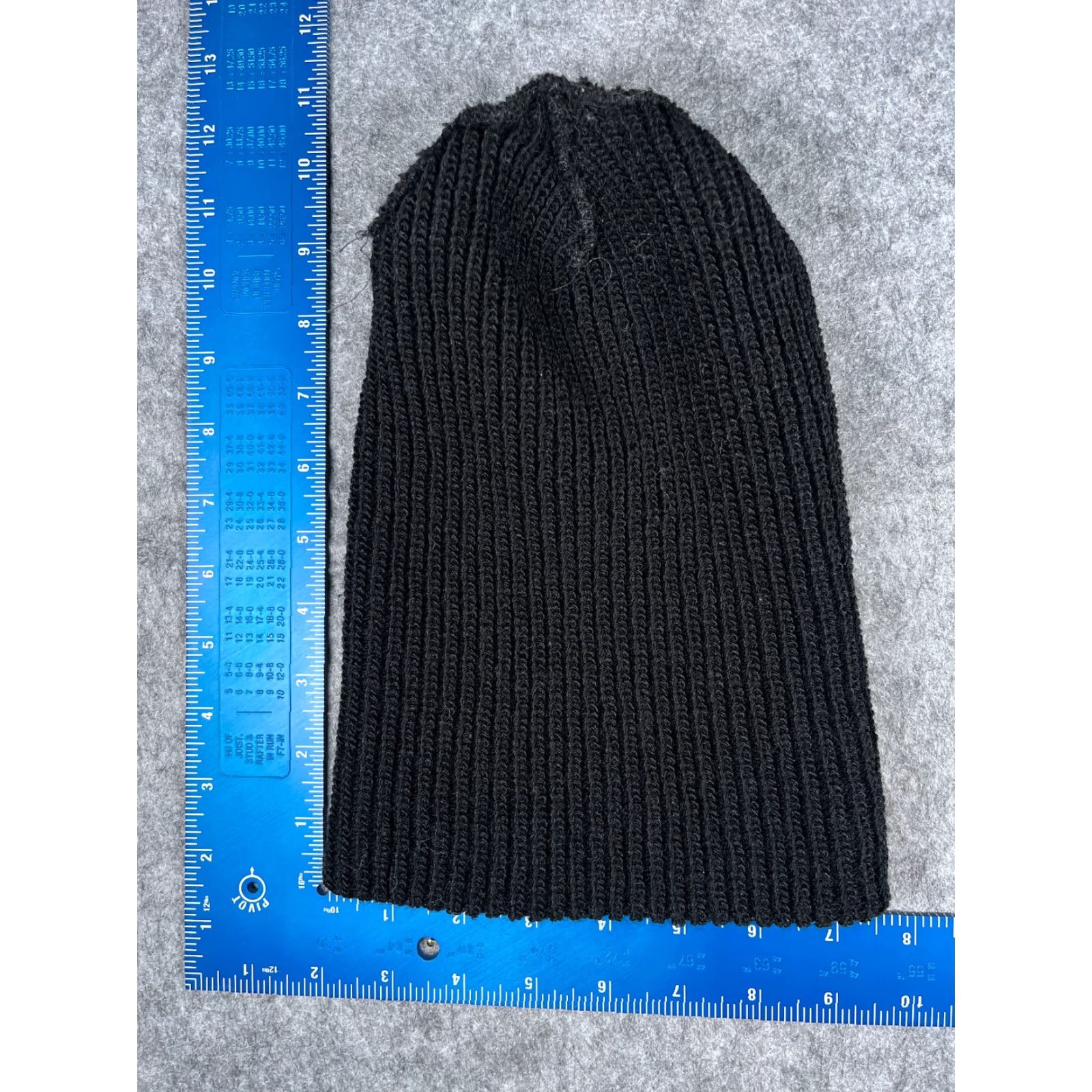 Vintage Beanie Toque Adult One Size Black Double Knit 100% Acrylic Winter Snow Ski Size ONE SIZE - 5 Thumbnail
