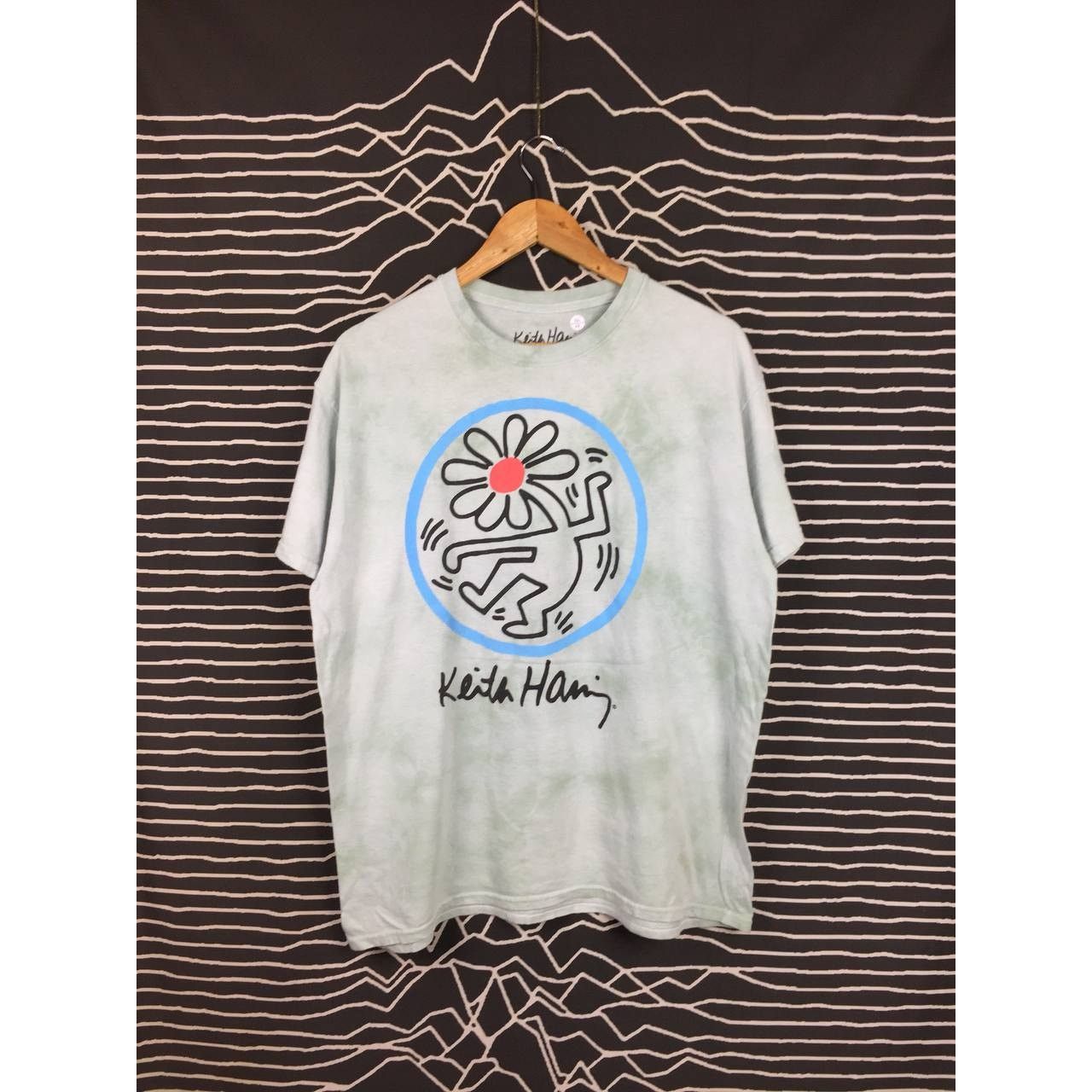 Keith Haring × Vintage Keith Haring Flower Head Dancing Tie Dye Pop Art Tee Size US L / EU 52-54 / 3 - 2 Thumbnail