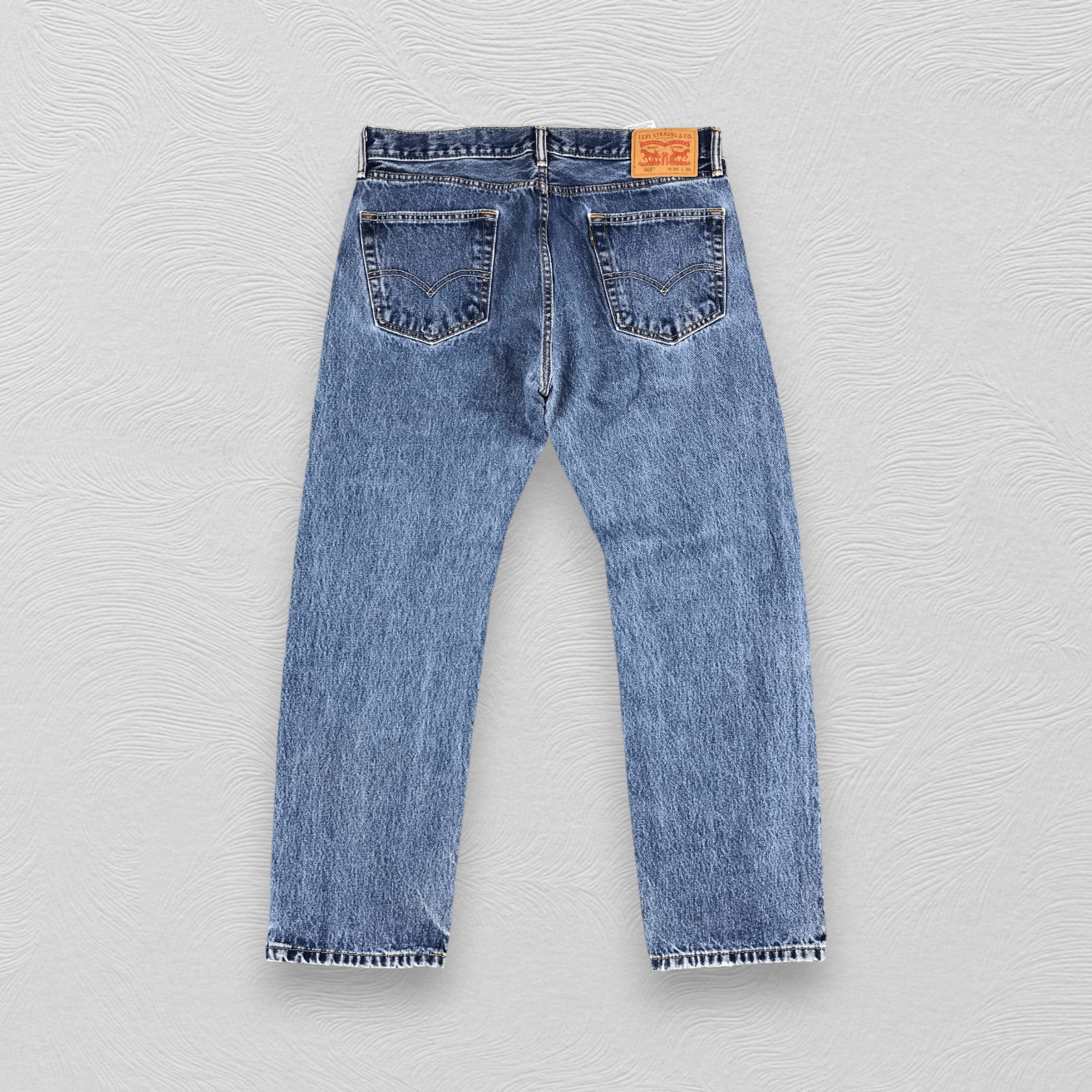 Levi's Vintage Levis 505 Jeans Blue Wash Denim KJ298 Size US 34 / EU 50 - 2 Thumbnail