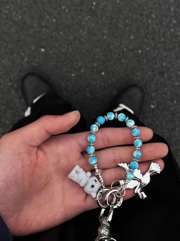 Jewelry Blue Emperor Tinto keychain,Y2K Keychain, Jeans KeyChain Size ONE SIZE - 5 Thumbnail
