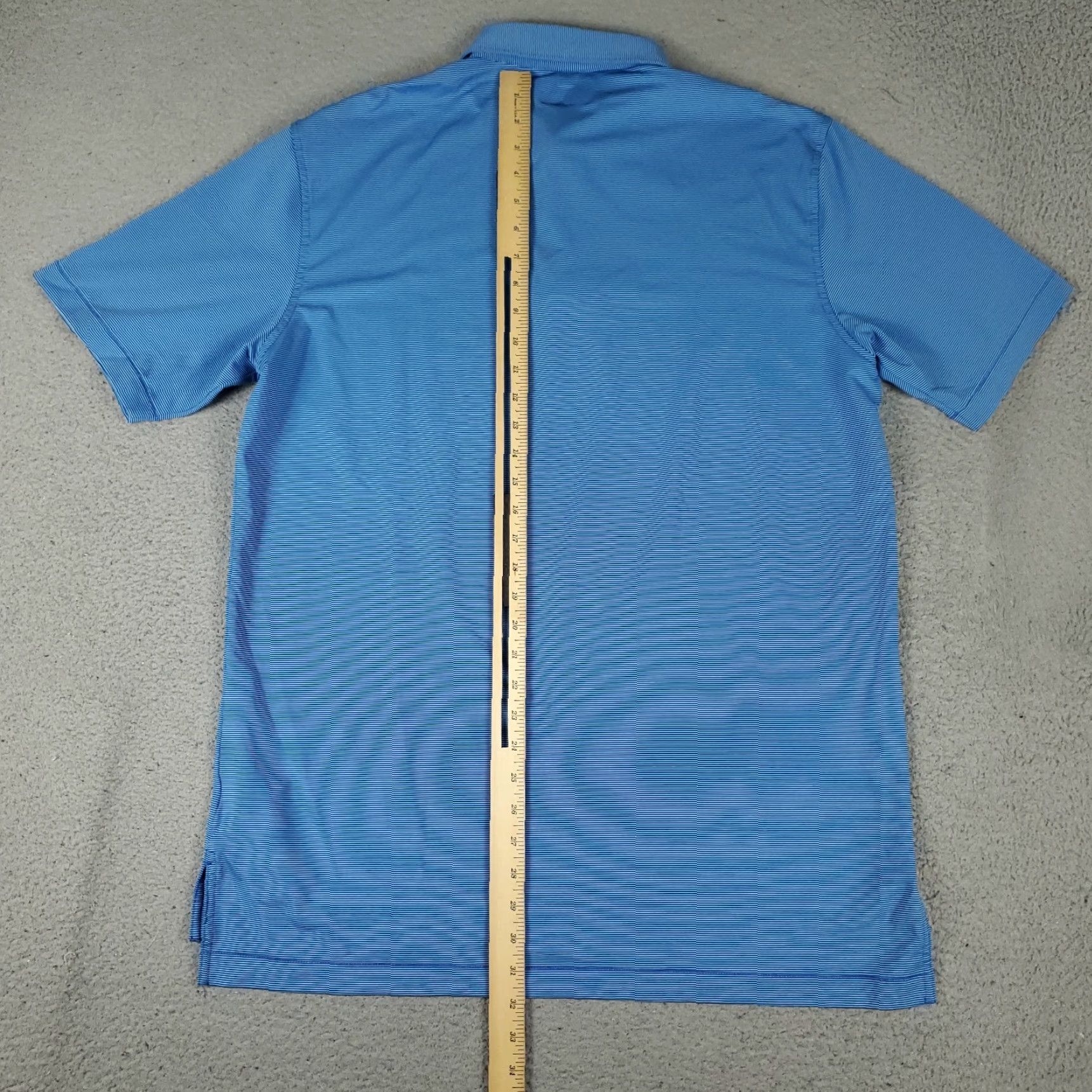 Peter Millar Peter Millar Polo Shirt Mens Large Blue Striped Summer Comfort Golf Short Sleeve Shirt Mens Blue Striped Polo L Size US L / EU 52-54 / 3 - 4 Thumbnail
