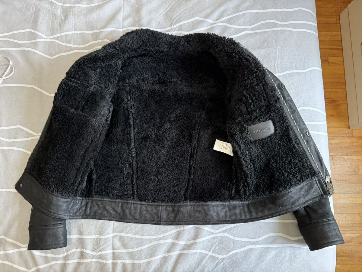 Drome Drome Shearling Leather Bomber Jacket Black Medium Size US M / EU 48-50 / 2 - 9 Thumbnail