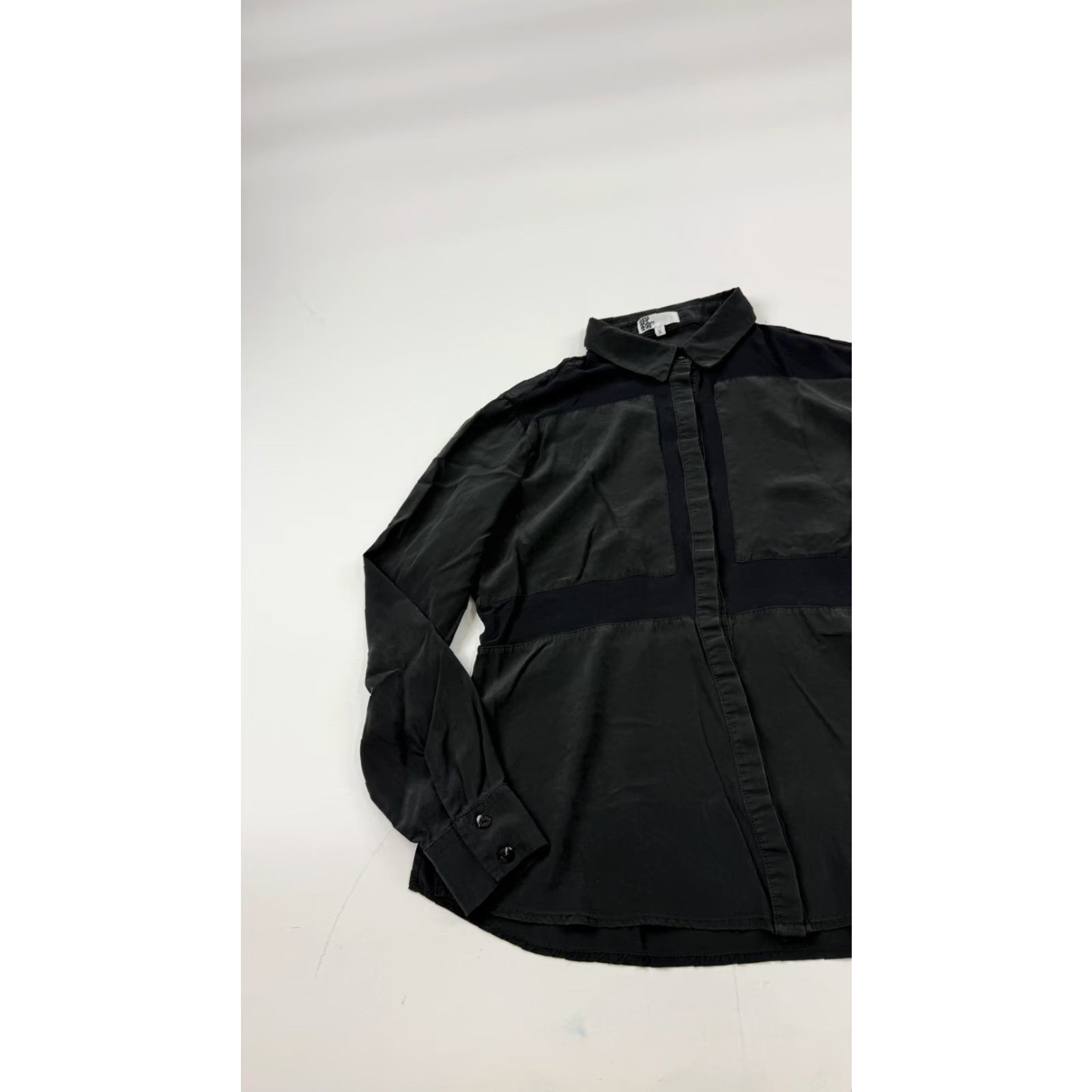 Vintage Super Fine Seventy Seven Shirt Womens Black Large Button Front Long Sleeve Top Size L / US 10 / IT 46 - 2 Thumbnail