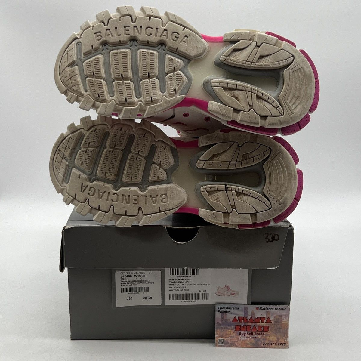 Balenciaga Balenciaga Wmns track sneaker white fluo pink Size US 11 / EU 44 - 8 Thumbnail