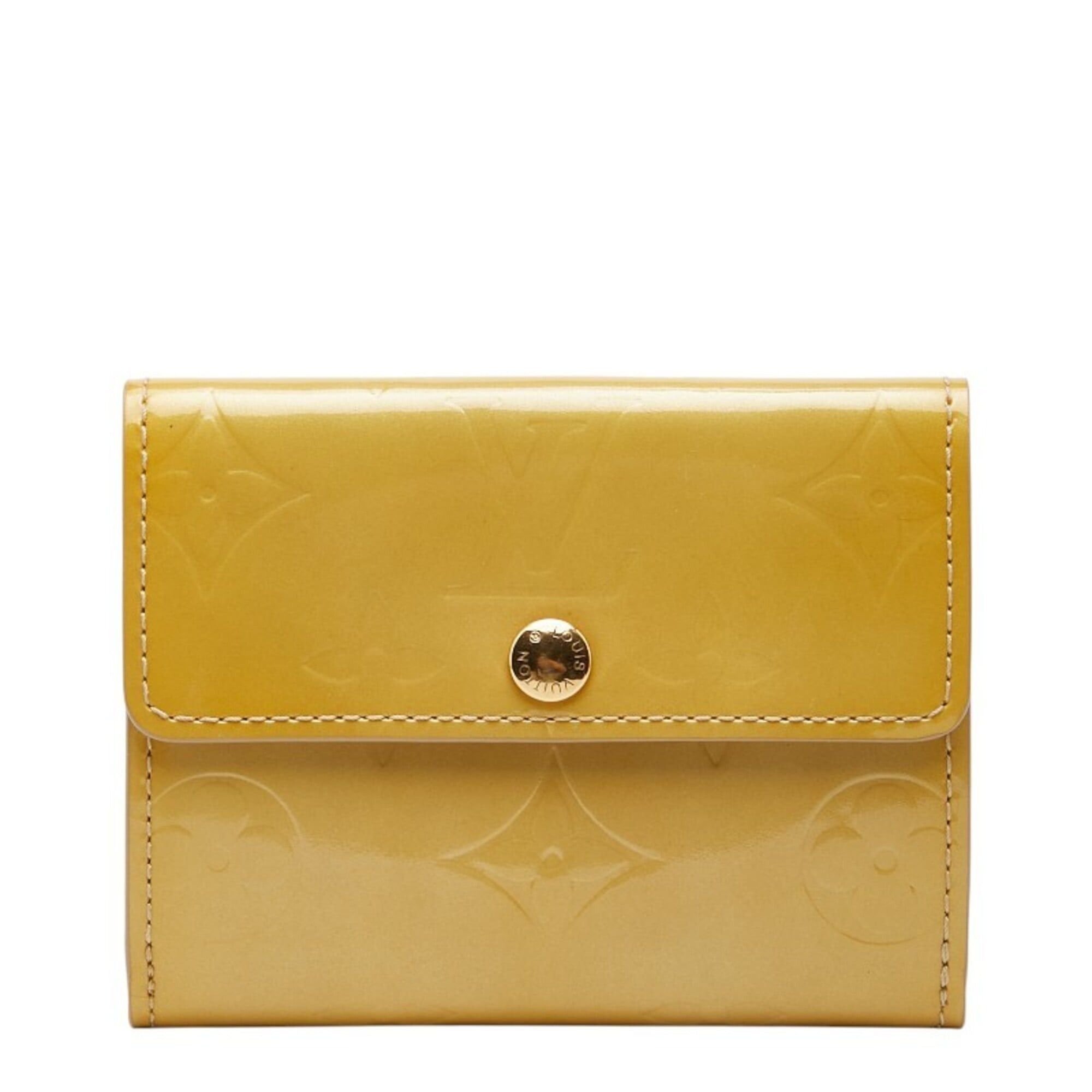 Louis Vuitton Louis Vuitton Monogram Vernis Portemonnaie Billet Carte Credit Bi-fold Wallet Compact M91170 Beige Patent Leather Women's LOUIS VUITTON Size ONE SIZE - 1 Thumbnail
