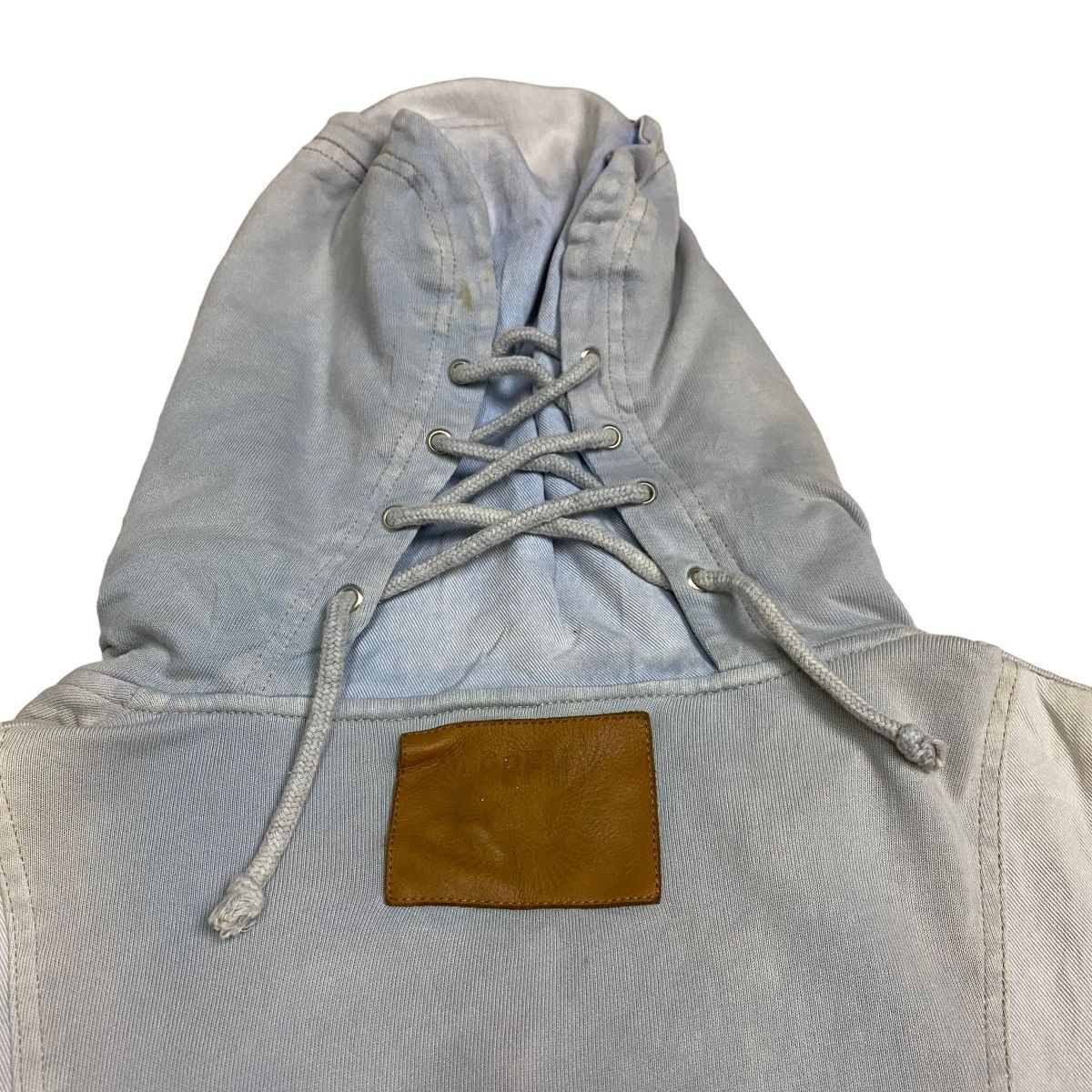 Japanese Brand PPFM faded denim mix cotton hoodie jacket Size US M / EU 48-50 / 2 - 11 Thumbnail
