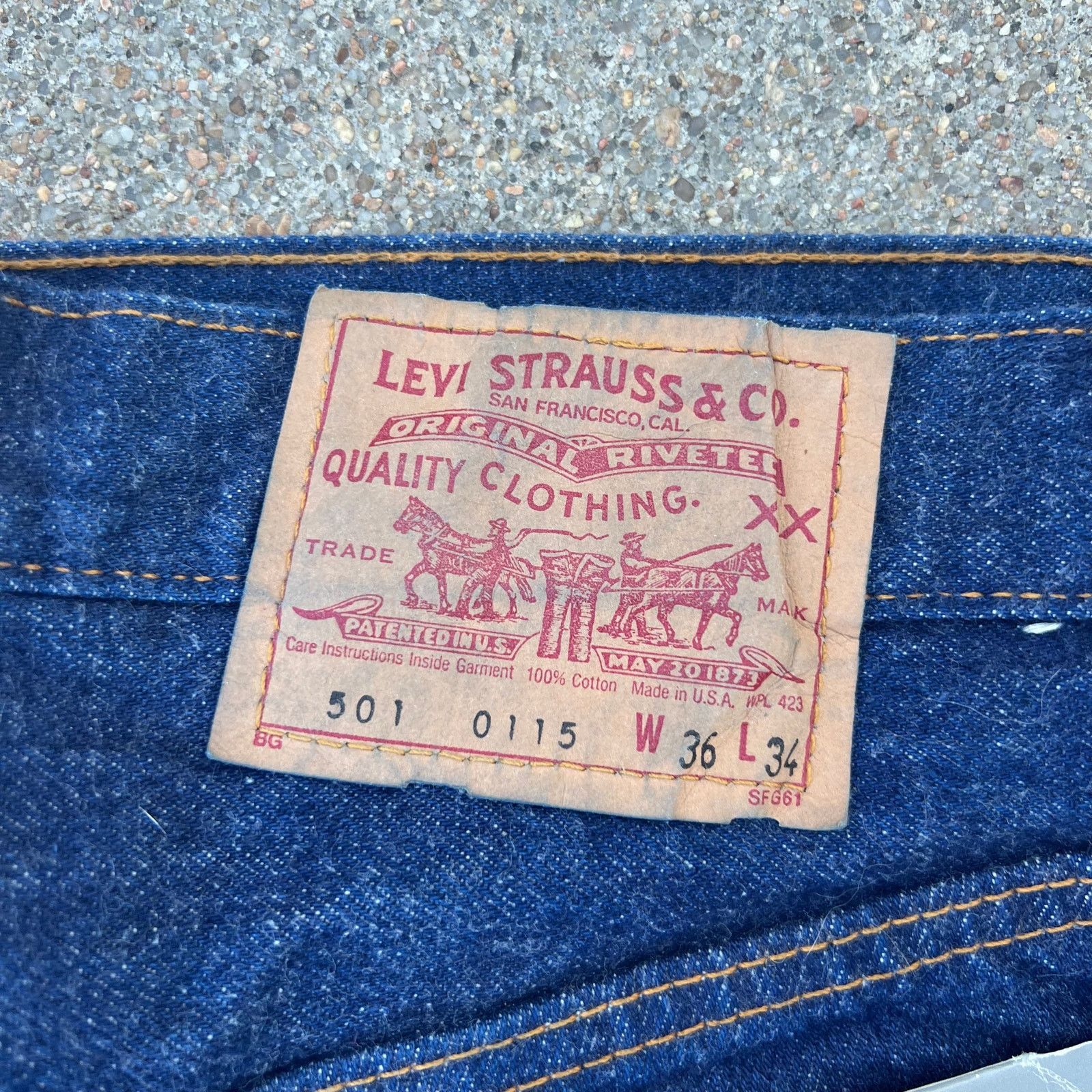 Levi's 80s Levi’s 501 Button Fly Straight Leg Jeans NWT 36x34 Size US 36 / EU 52 - 5 Thumbnail