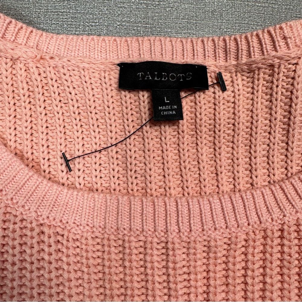 Talbots New Talbots Shaker Stitch Ombré Dip Dye Cotton Sweater Size Size L / US 10 / IT 46 - 5 Thumbnail