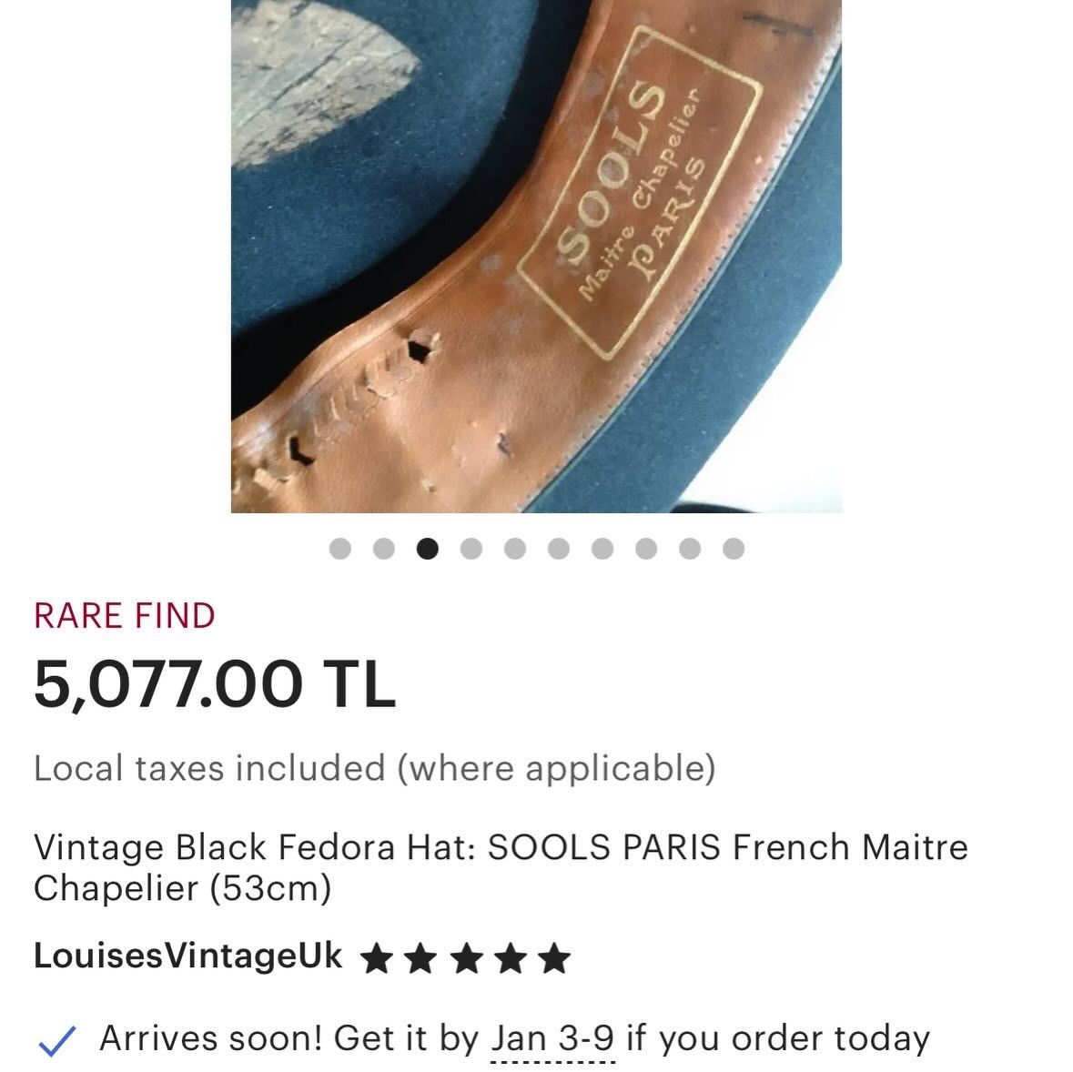 Vintage 1950’s SOOLS paris hat Size ONE SIZE - 10 Thumbnail