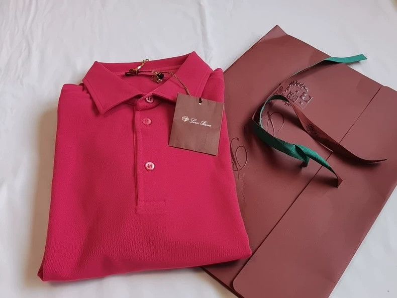 Loro Piana LORO PIANA Watermelon red short sleeves Size US S / EU 44-46 / 1 - 1 Thumbnail