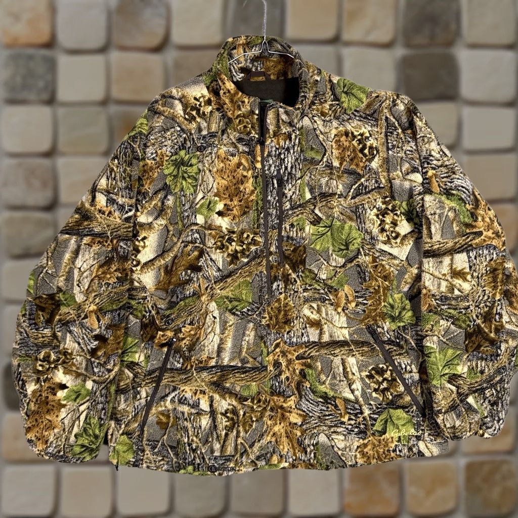 Vintage VINTAGE Cabelas Wind Shear Jacket Mens XL Hunt 1/2 Zip Berber Seclusion 3D Camouflage Size US XL / EU 56 / 4 - 1 Thumbnail