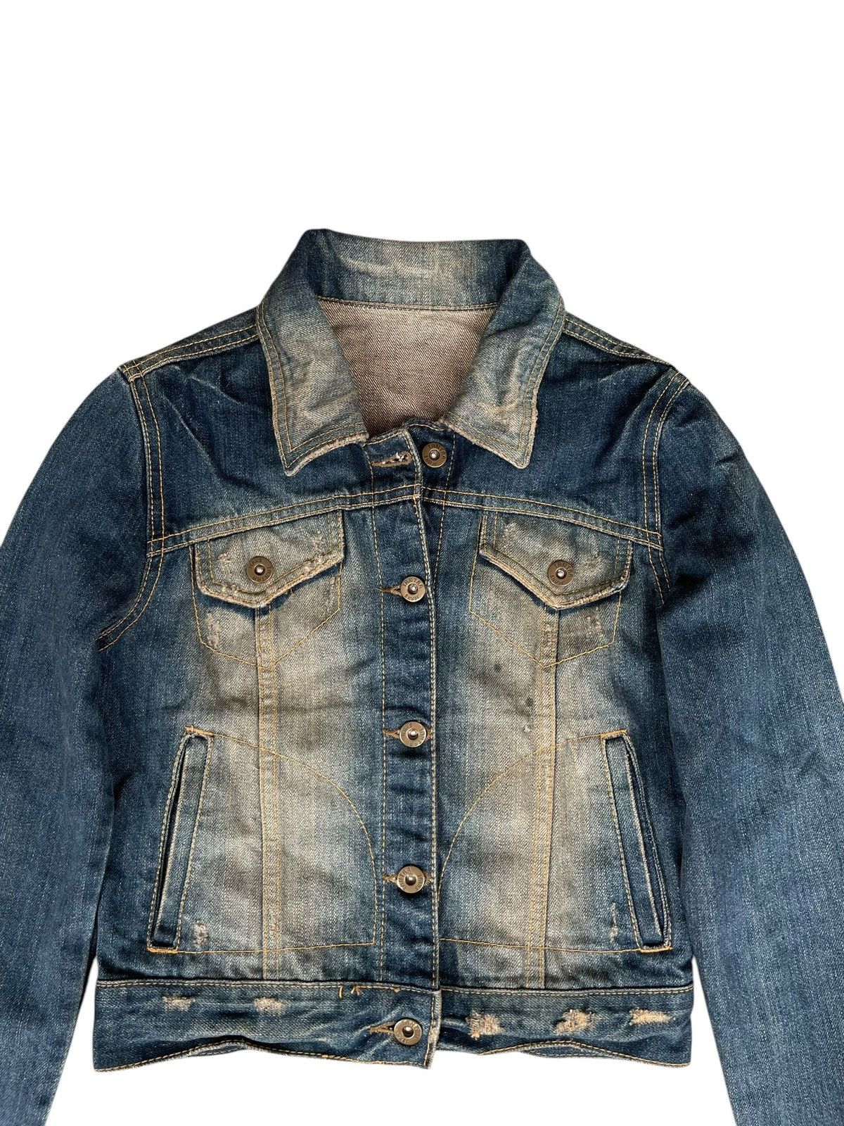 Japanese Brand Avant Garde If Six Was Nine Y2K Vintage Faded Denim Jacket Size US S / EU 44-46 / 1 - 3 Thumbnail