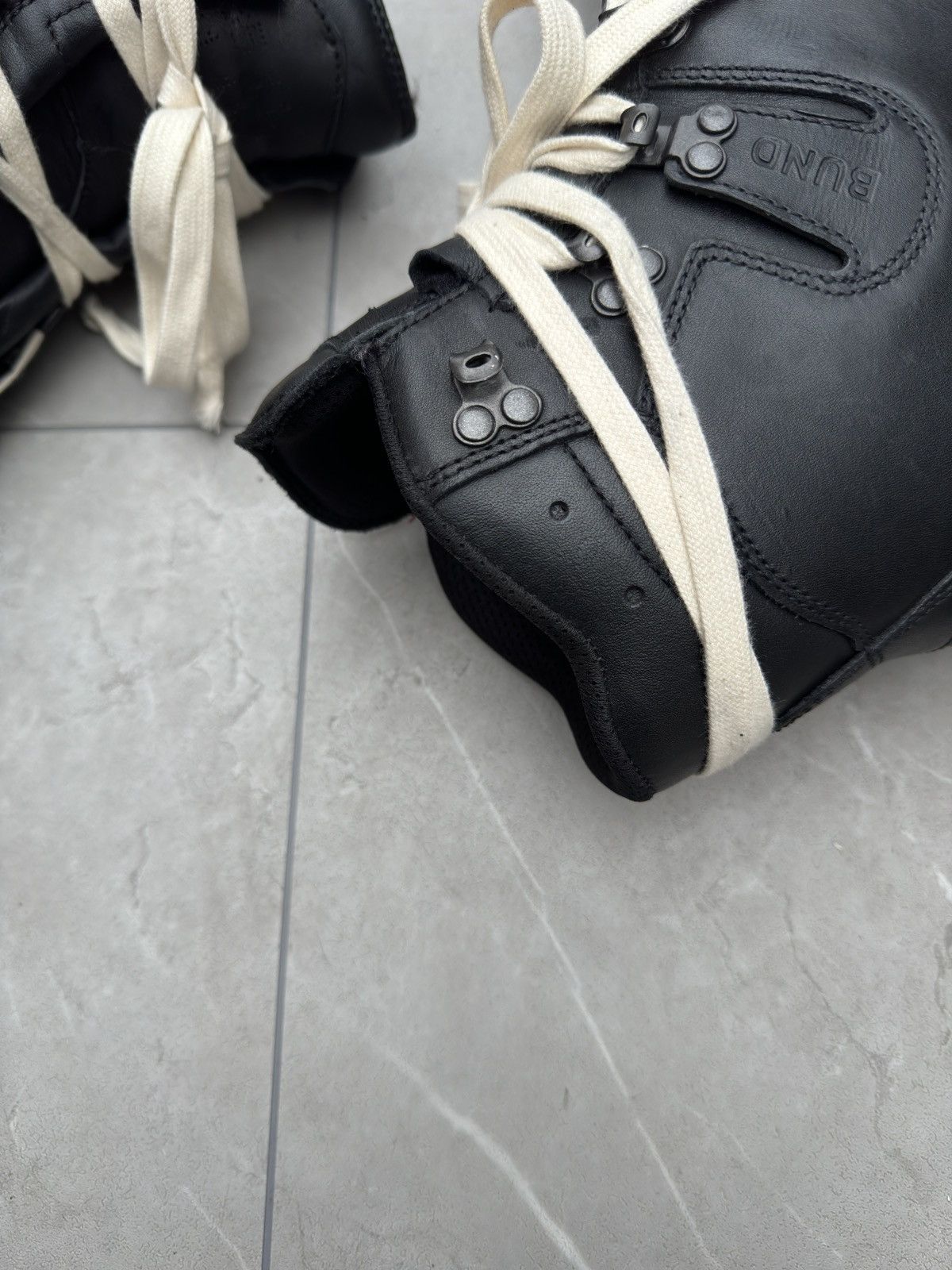 Vintage 1970s Vintage Military Black Leather Combat Boots Size US 10 / EU 43 - 14 Thumbnail