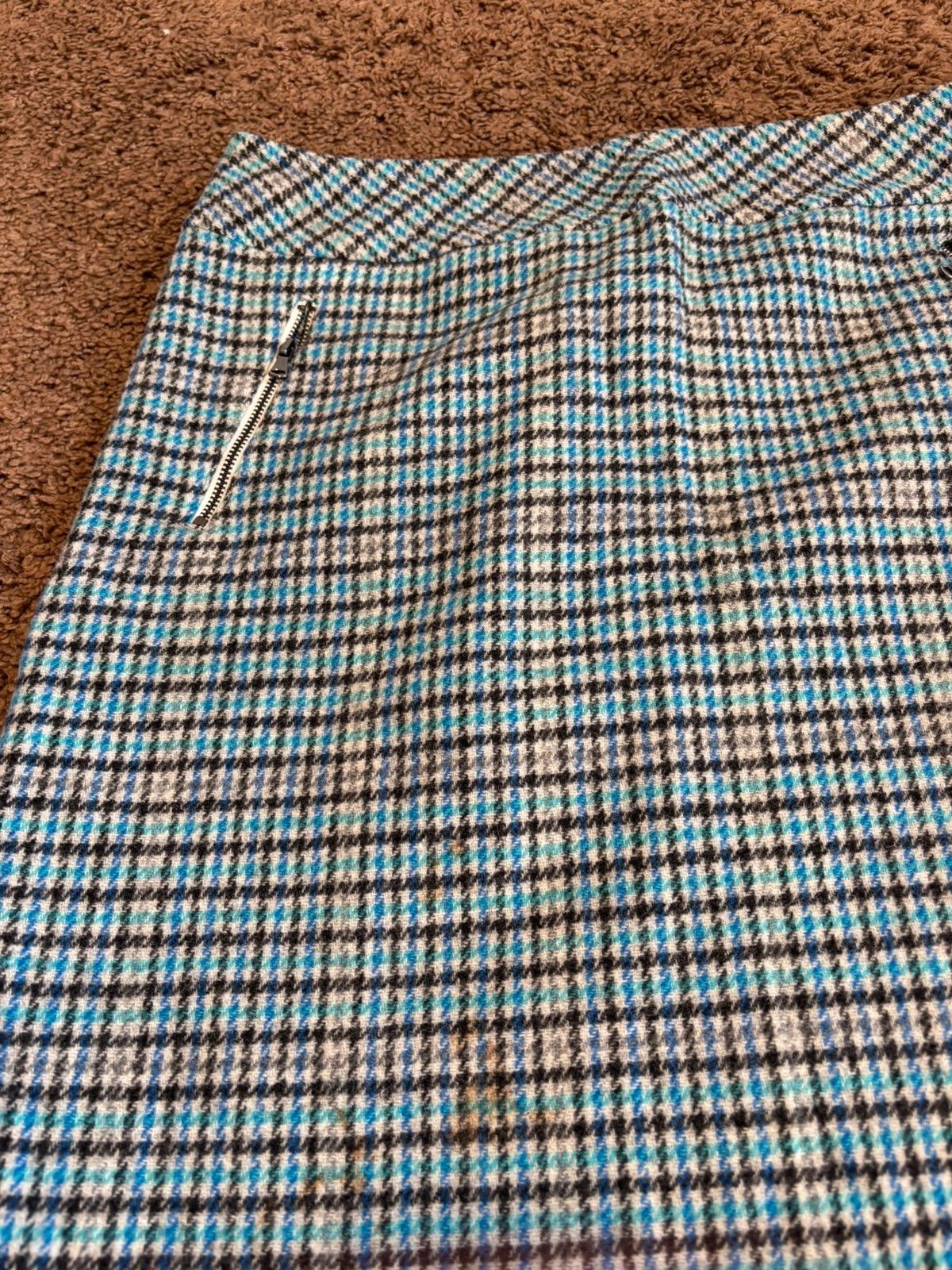Talbots Talbots Skirt Women's Blue Black Wool Blend Plaid A-Line Size 30" / US 8 / IT 44 - 4 Thumbnail