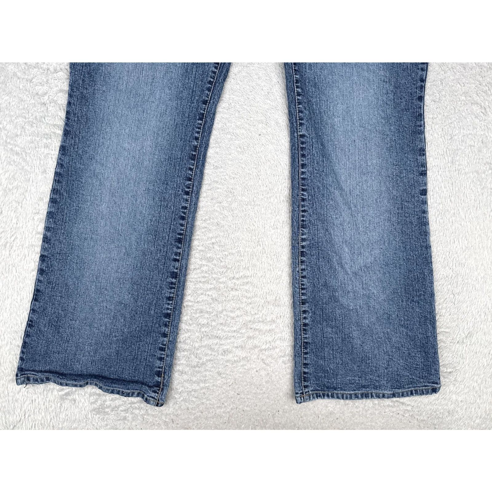 Denime Duplex Jeans Womens 14 Blue Bootcut Mid Rise Denim Embroidered Studded 31x31 Jeans Women's Blue Bootcut 31 Inseam Casual Everyday Denim Size 36" / US 14 / IT 50 - 2 Thumbnail