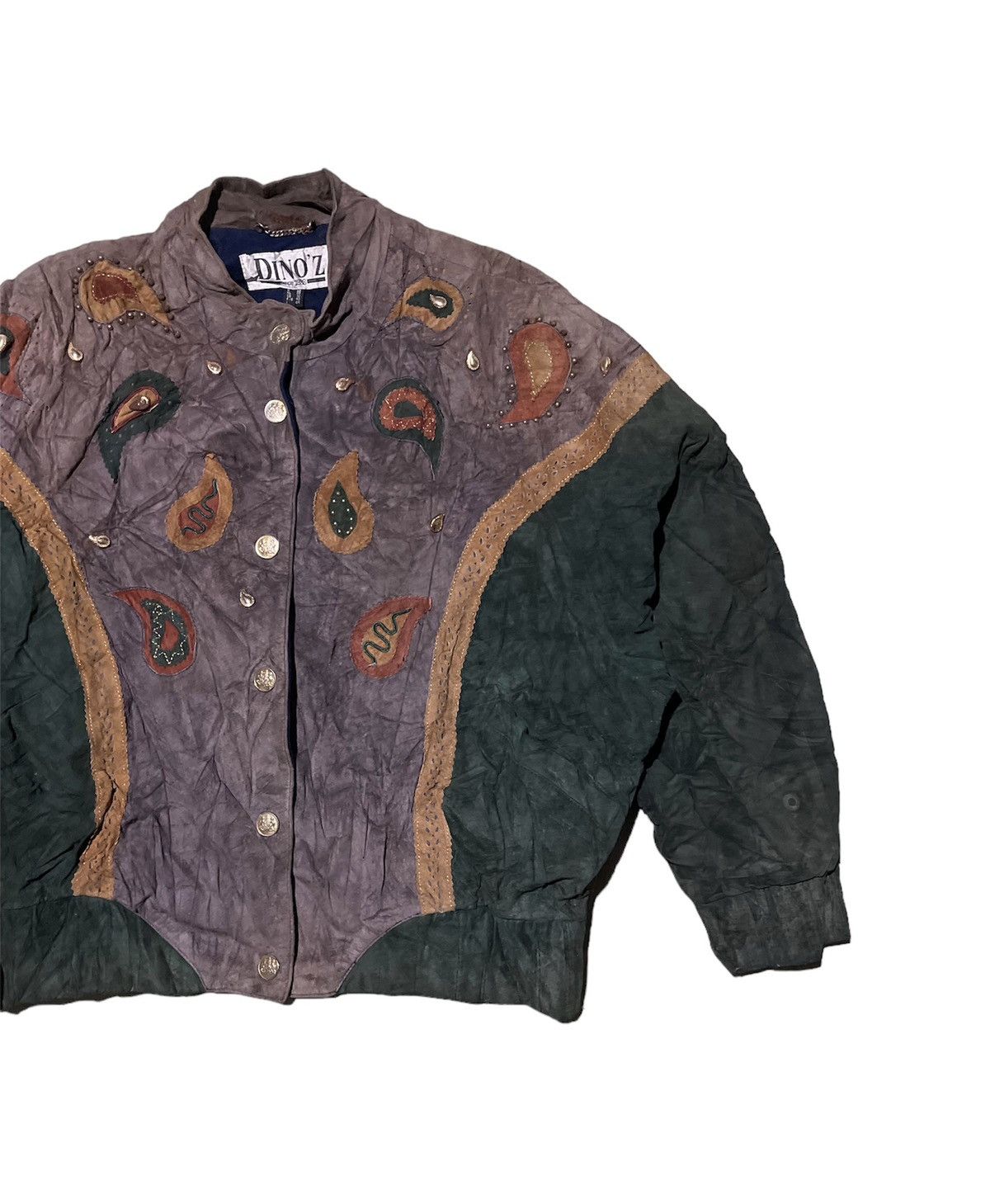 Japanese Brand × Vintage Rare 90s Japanese Vintage DINO'Z Paisley Embroidered Jacket Size M / US 6-8 / IT 42-44 - 6 Thumbnail