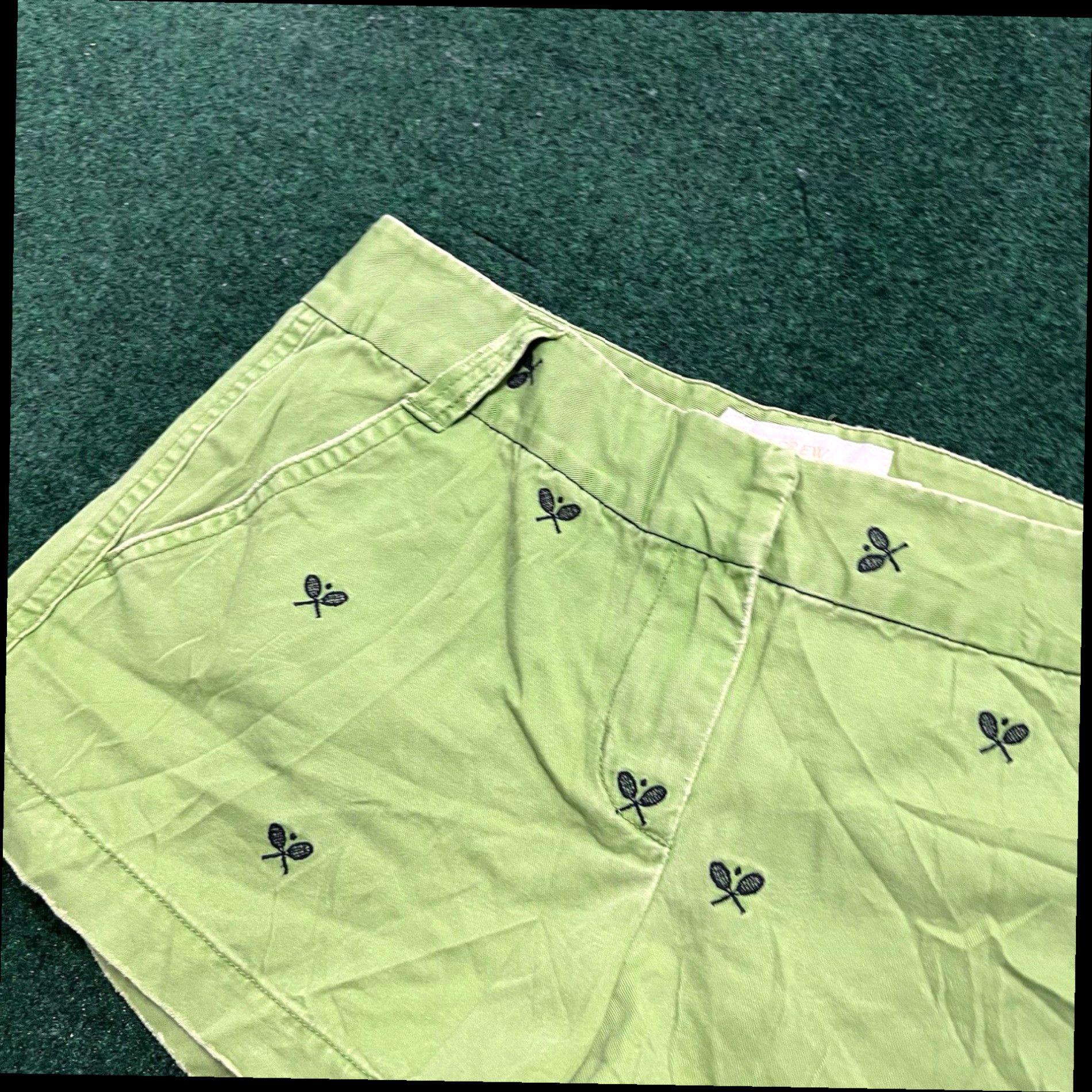 J.Crew J. Crew Chino Shorts Green Tennis Print Size 10 Summer Outdoors Walking Size 32" / US 10 / IT 46 - 3 Thumbnail