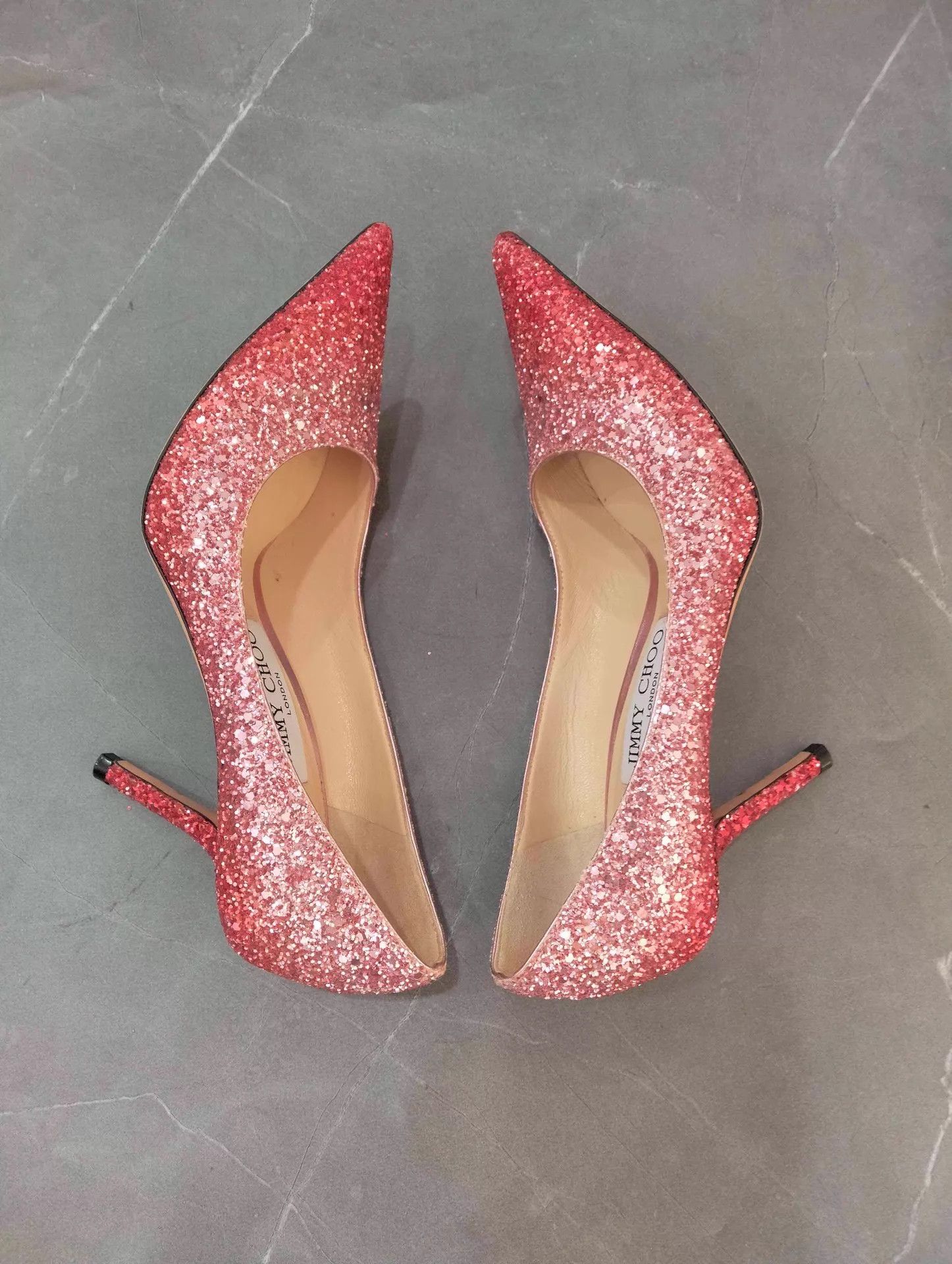 Jimmy Choo Jimmy Choo Gradient Sequin Pointed Toe Heels 35.5 Size US 5 / IT 35 - 3 Thumbnail