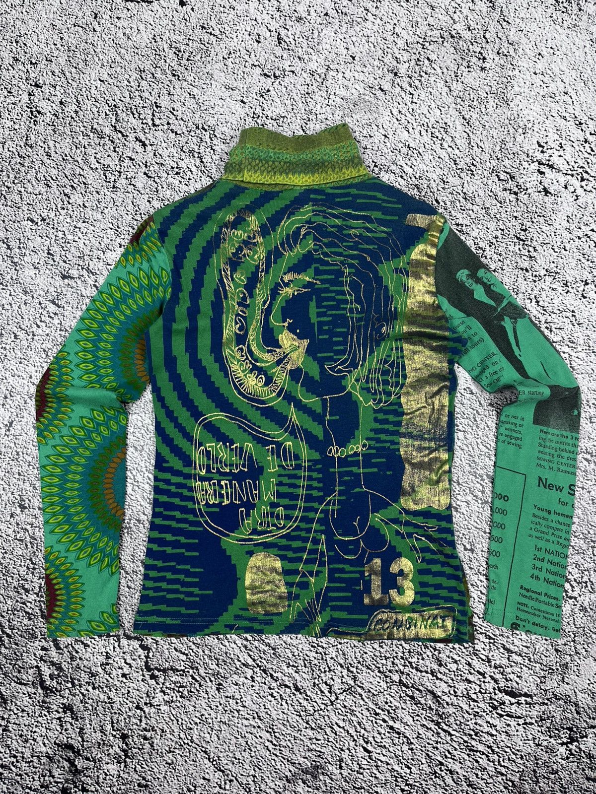 Desigual Vintage Gaultier Style Desigual printed turtleneck size M Size M / US 6-8 / IT 42-44 - 8 Thumbnail