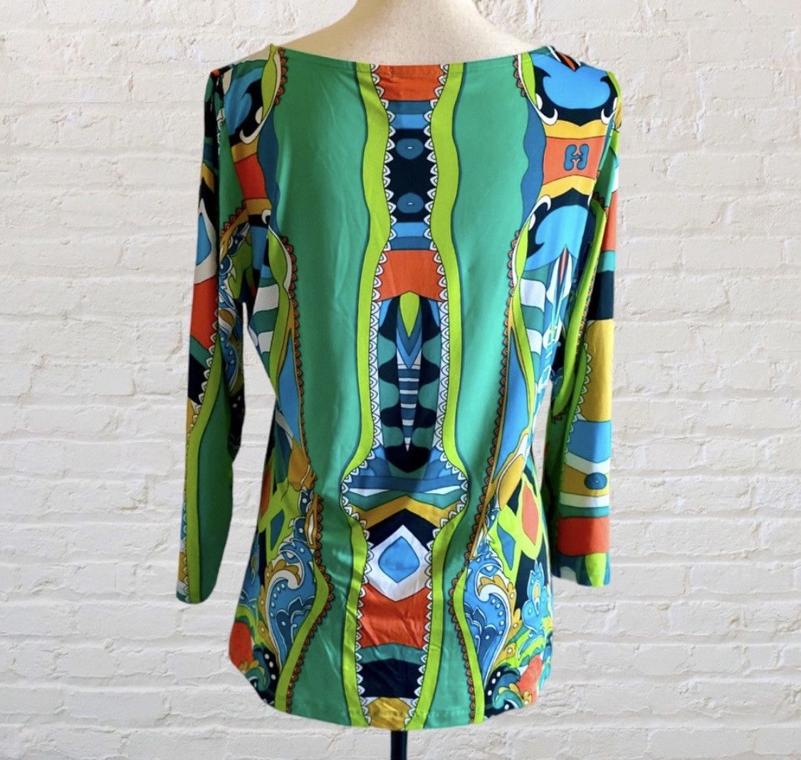 Other EROW COLORFUL PRINT 3/4 SLEEVE TOP SHIRT Size XL / US 12-14 / IT 48-50 - 4 Thumbnail