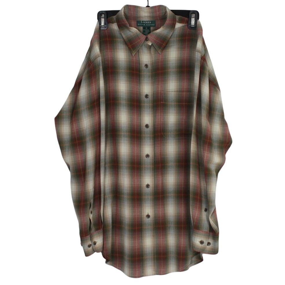Ralph Lauren Lauren Ralph Lauren Plaid Rayon Wool Button Shirt Womens S Size S / US 4 / IT 40 - 1 Thumbnail
