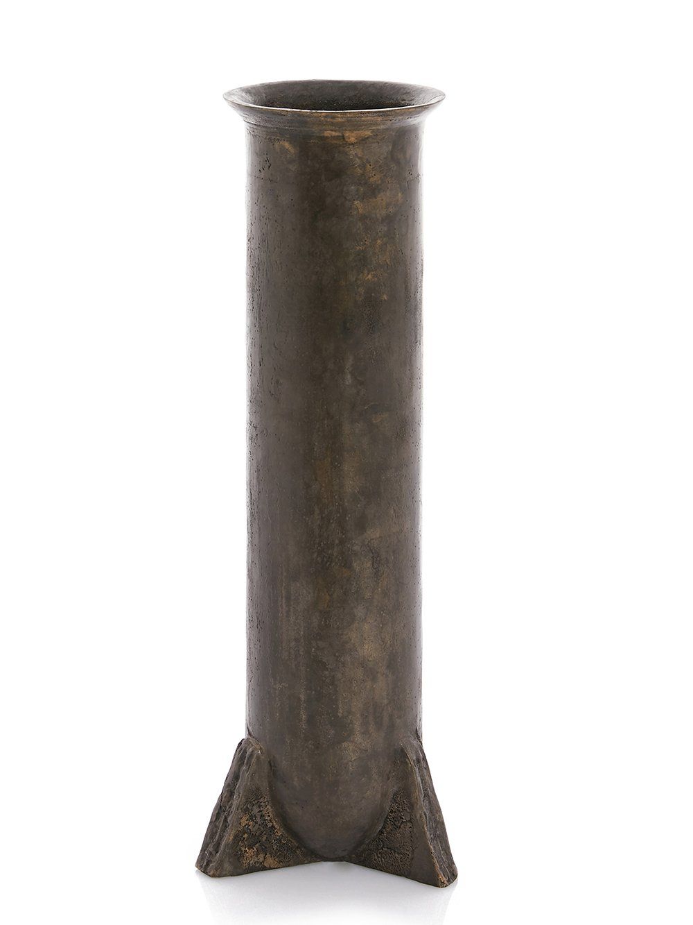 Pre-owned Rick Owens Urnette Is A Cylinder Shape Vase In Bronze Brown