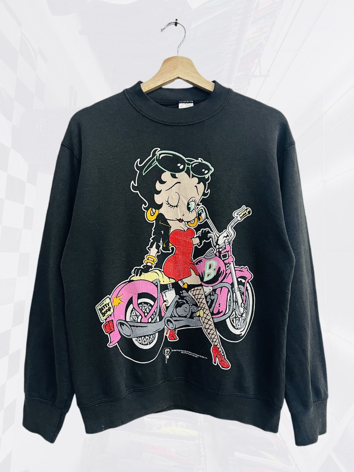 Cartoon Network × Vintage Vintage 90s Betty Boop Mirror Print Crewneck Sweatshirt Size US M / EU 48-50 / 2 - 1 Thumbnail
