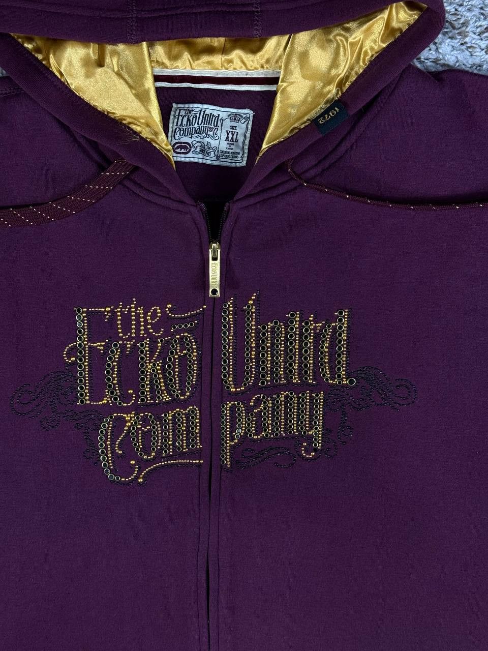 Ecko Unltd. Ecko Unltd Y2K Full Zip Hoodie Studded Logo Vintage Hip Hop Size US XXL / EU 58 / 5 - 6 Thumbnail