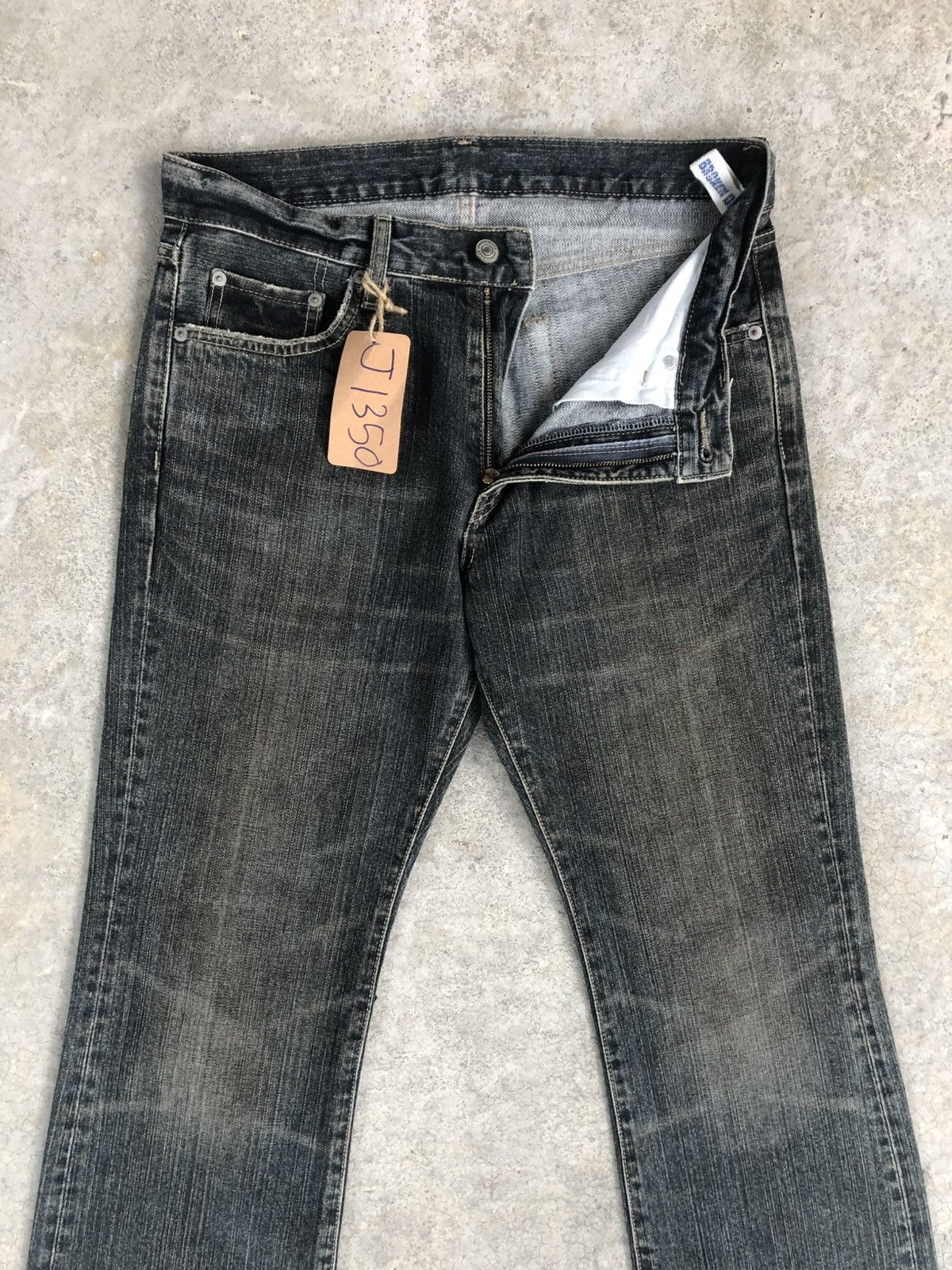 If Six Was Nine Japanese Uniqlo Flared Jeans Broken Denim Distressed Size US 32 / EU 48 - 3 Thumbnail