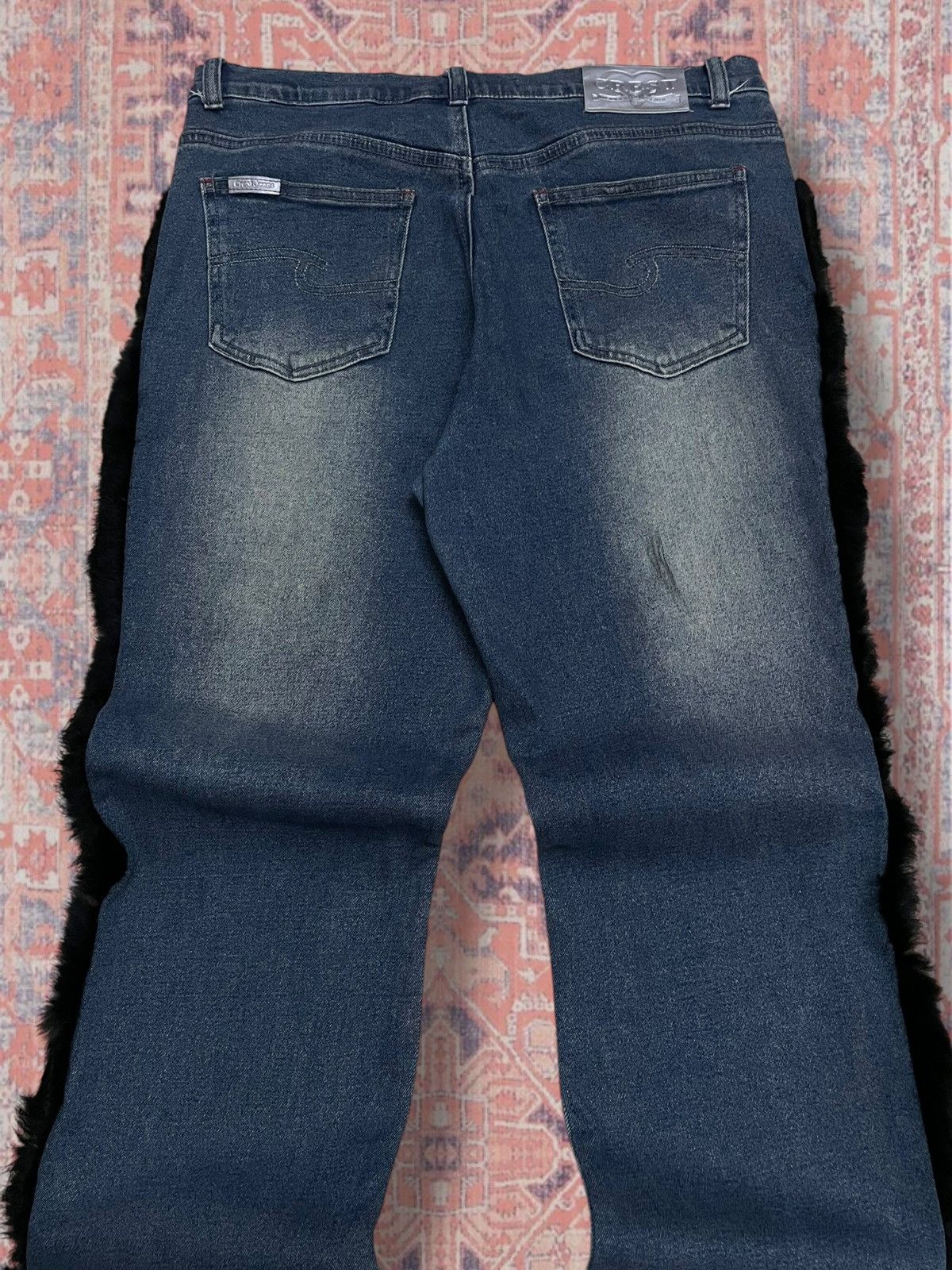Hysteric Glamour Vintage 1990s Designer Japan Rare Chest Fur Adore Denim Size US 32 / EU 48 - 14 Thumbnail