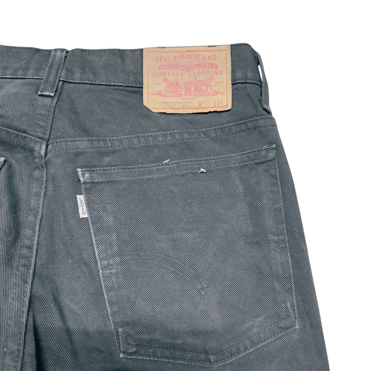 Levi's Vintage Levis 517 Black Denim Flare Jeans Hedi Slimane Size US 32 / EU 48 - 7 Thumbnail