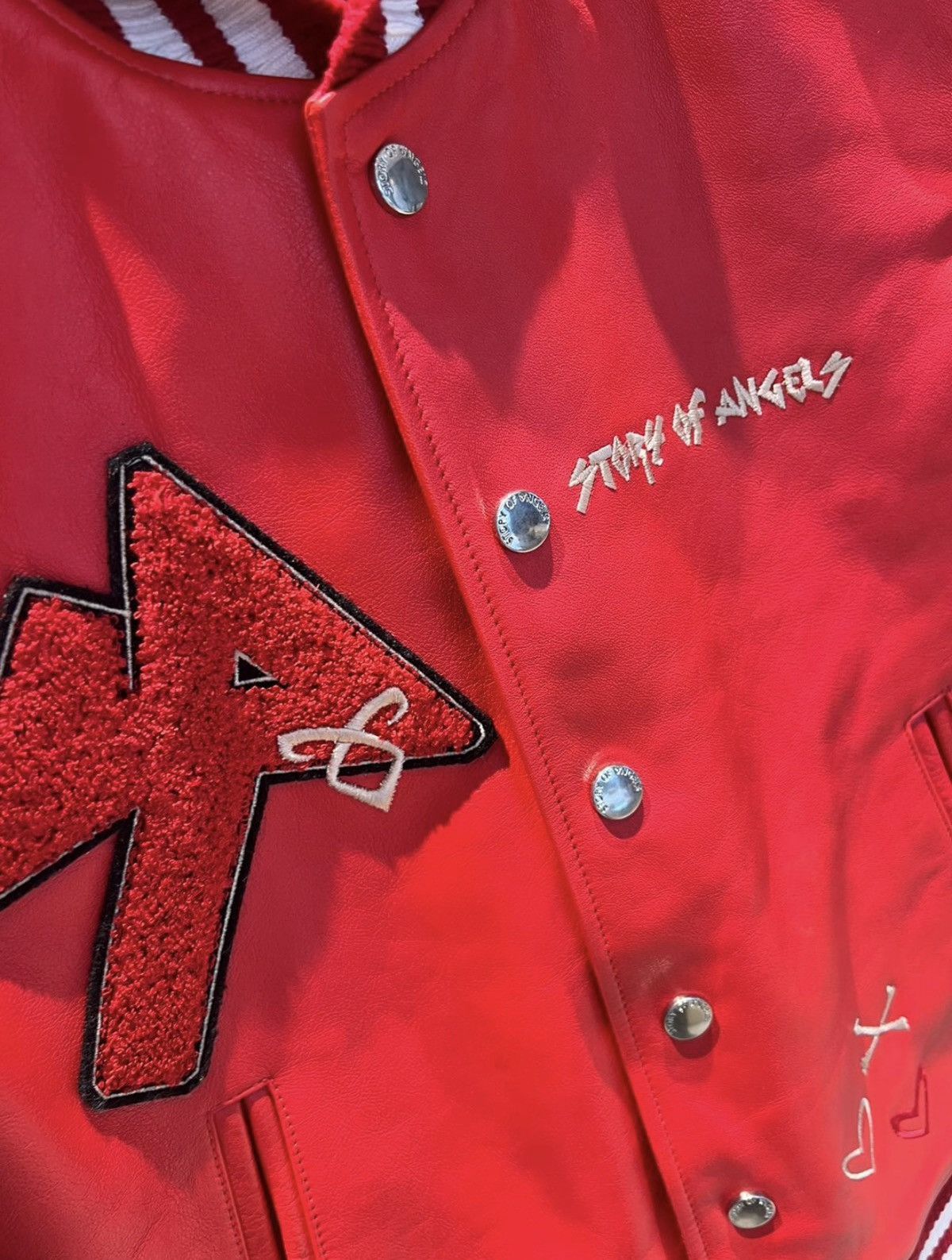 Other Red Leather Varsity Jacket Lana Wool New Size US M / EU 48-50 / 2 - 3 Thumbnail