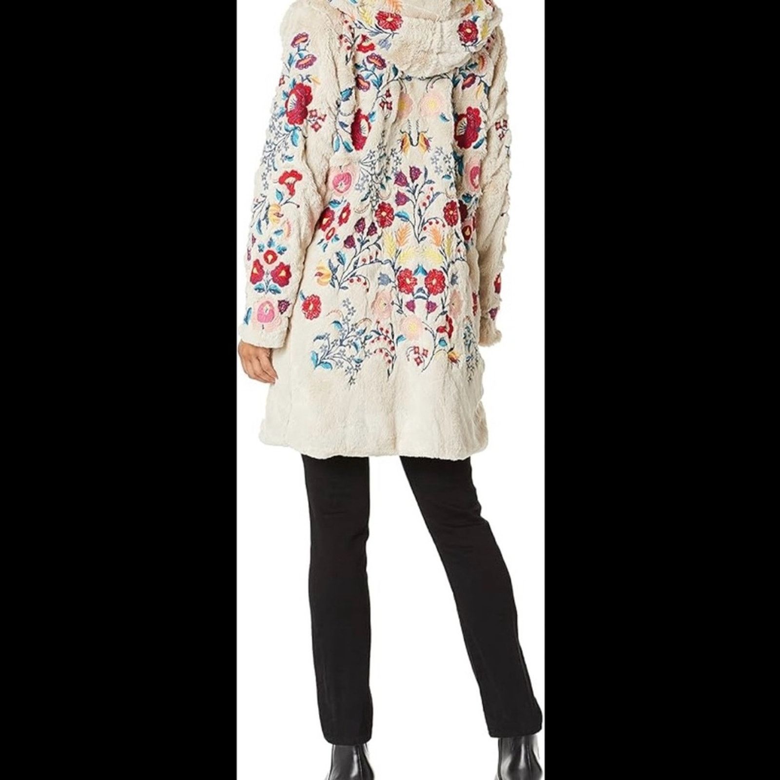 Johnny Was NWT Johnny Was Biya Floral Gena Embroidered Hooded Coat Size L / US 10 / IT 46 - 3 Thumbnail