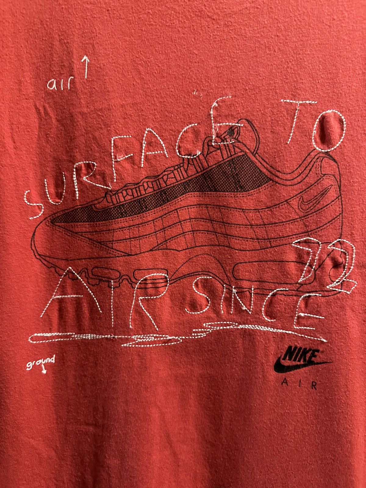 Vintage Rare Vintage T-Shirt Nike Surface to Air Since Swoosh drill Size US XXL / EU 58 / 5 - 2 Thumbnail