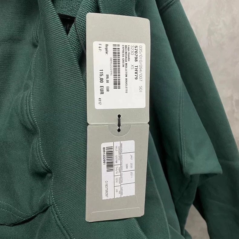 Balenciaga Balenciaga latest green back printed logo hoodie-2506 Size US XS / EU 42 / 0 - 4 Thumbnail