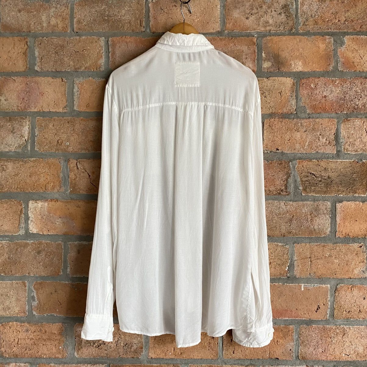Japanese Brand G.O.A White Soft Pocket Shirt Size ONE SIZE - 2 Thumbnail