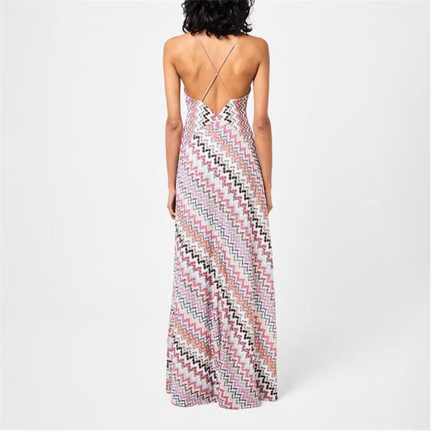 Missoni o1g2r1mq1124 Zigzag Maxi Dress in Multicolor Size M / US 6-8 / IT 42-44 - 4 Thumbnail