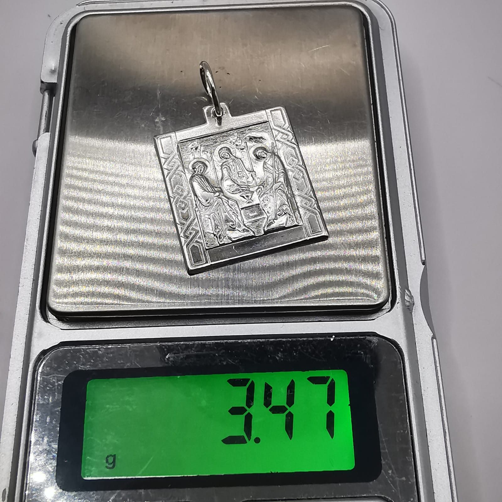 Sterling Silver Vintage pendant "Holy Trinity" 925 silver,handmade, 3,47g Size ONE SIZE - 6 Thumbnail