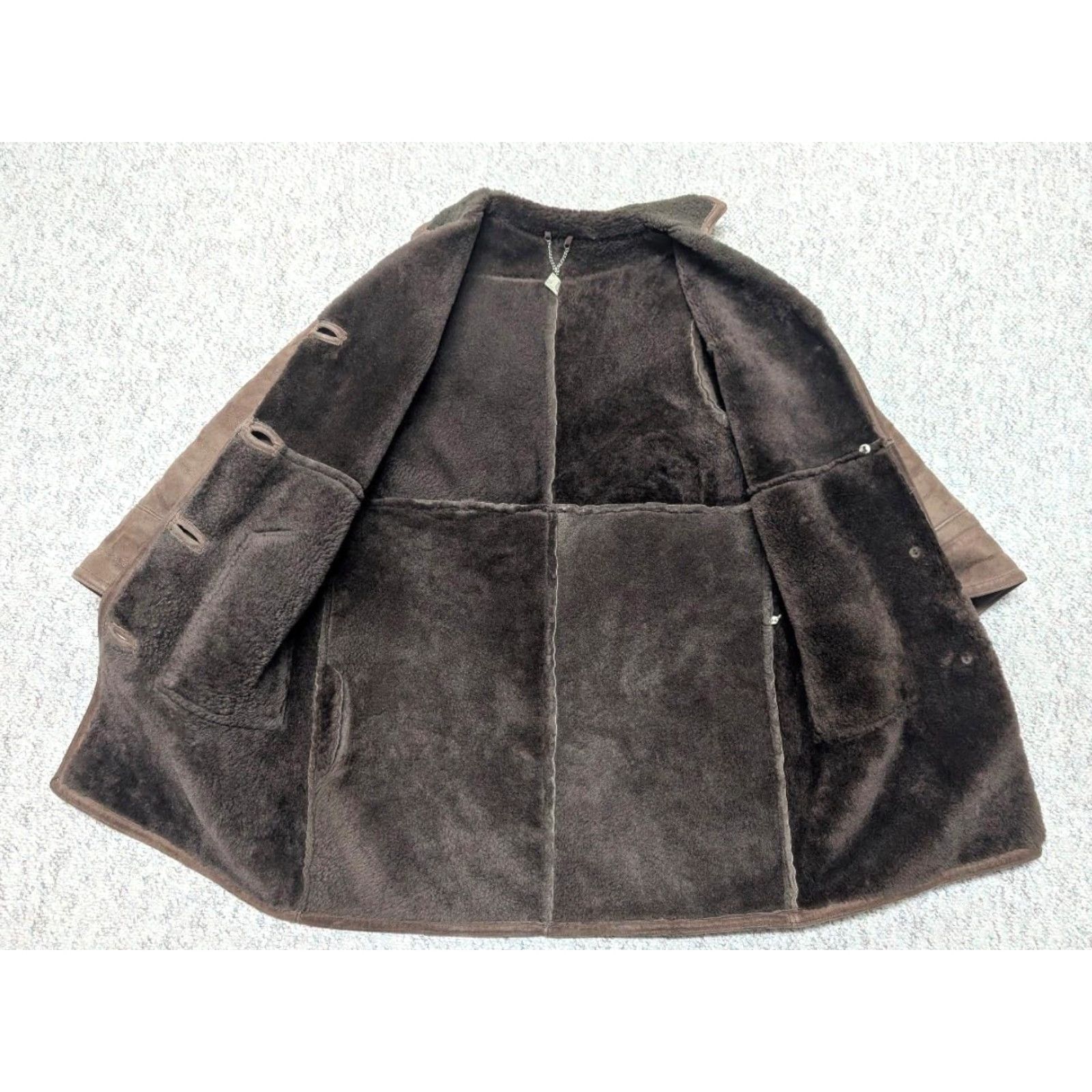 Vintage VINTAGE Filenes Shearling Leather Brown Overcoat Coat Womens L Size L / US 10 / IT 46 - 4 Thumbnail